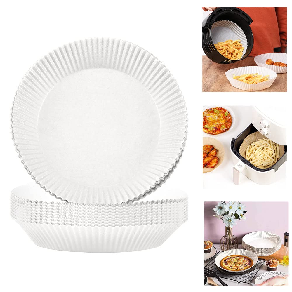 50/100 Pcs Non-Stick Air Fryer Parchment Paper Liners, 6.3