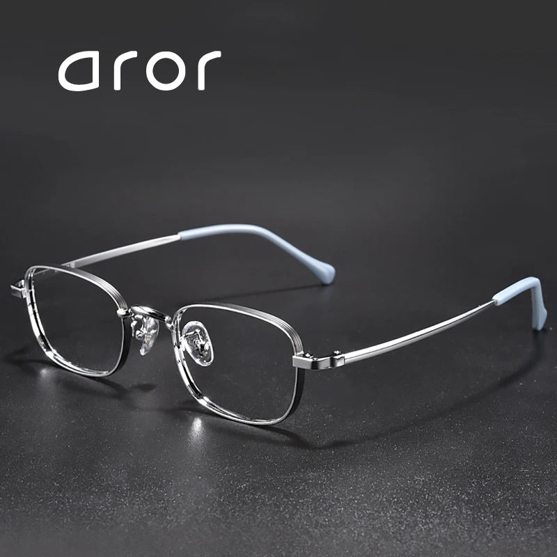Aror Women's Full Rim Small Square Titanium Eyeglasses 49835 - Lightweight & Durable Frame for Work, Reading & Fashion Accessories