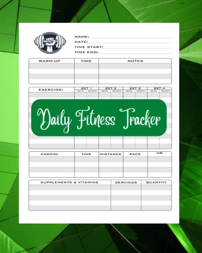 Daily Fitness Tracker Notebook - 150 Page Workout Log Journal (8x10 Inch) | Monitor Exercise Routine & Progress | Perfect for Gym, Home Workouts & Weight Loss Tracking