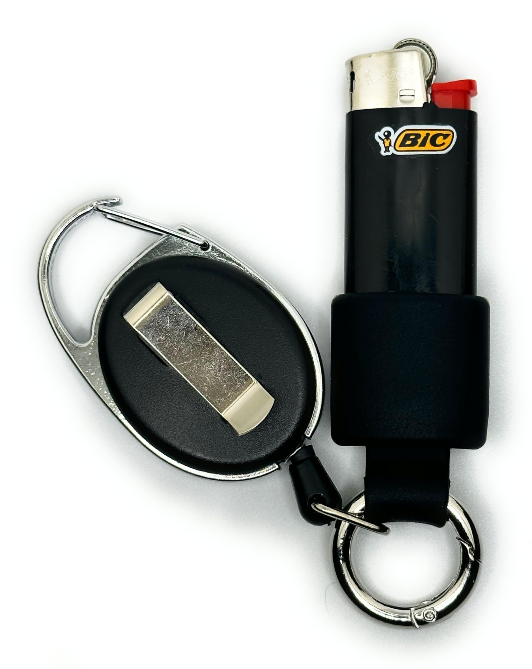 Mini BIC Lighter Holder - 10 Colors Keychain for J5 Lighters | Outdoor & Travel Use