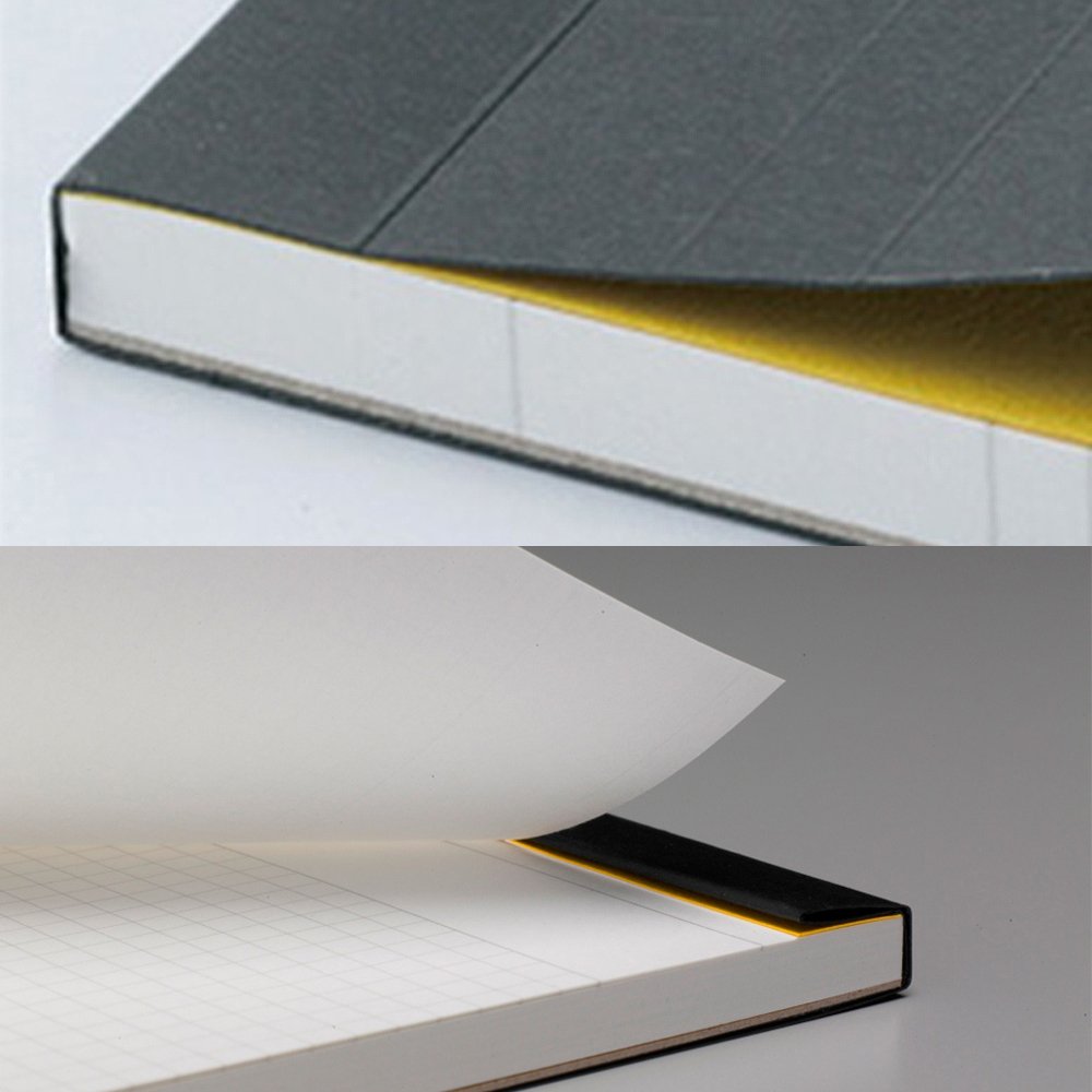 Mnemosyne HN188A A5 Spiral Notebook with Folder - Black, 5.8