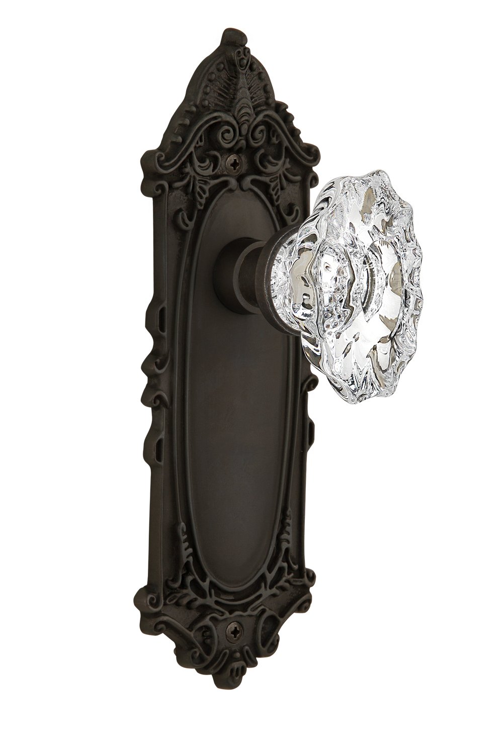 Nostalgic Warehouse Victorian Door Plate with Chateau Knob - 2.375