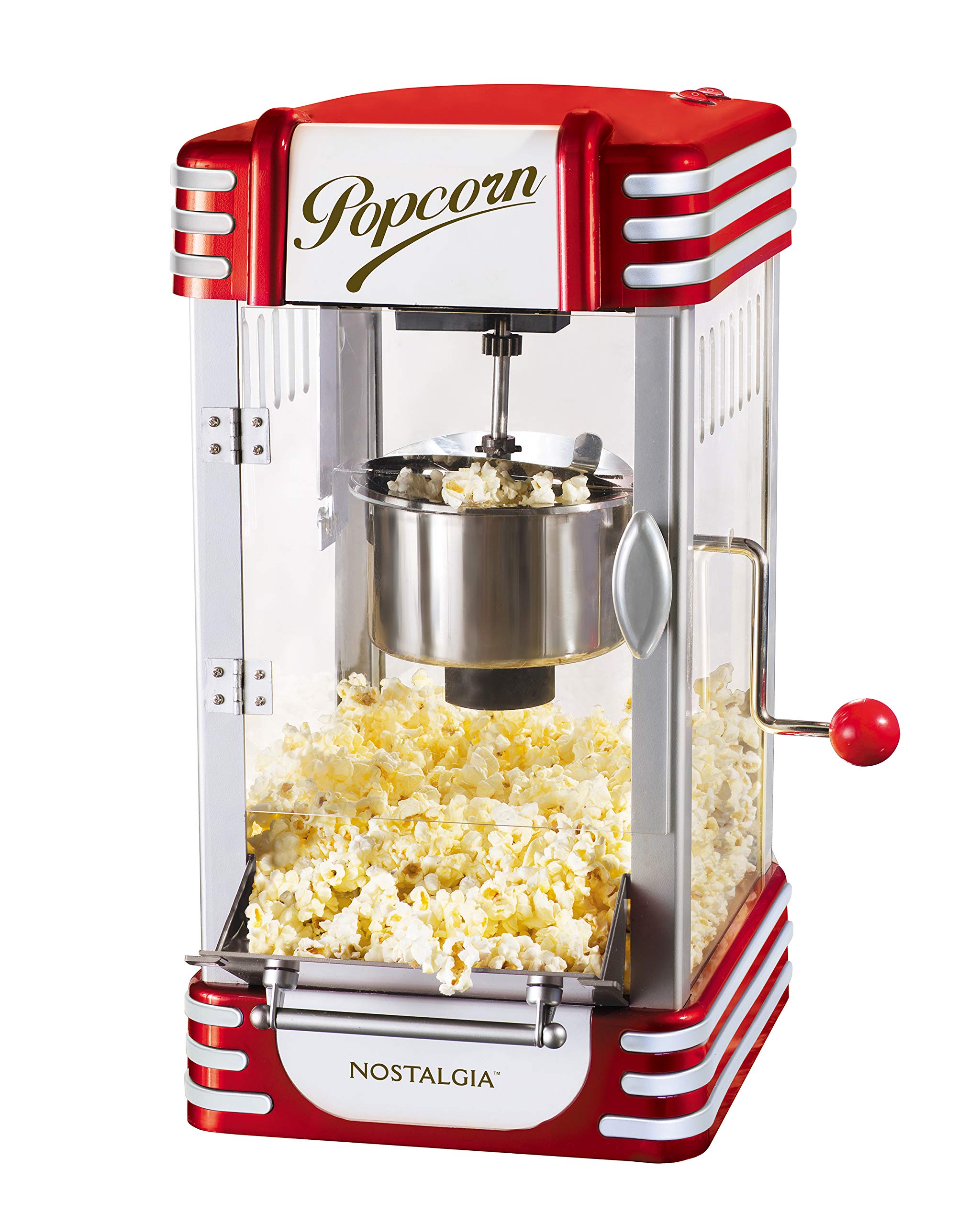 Nostalgia RKP630 Retro 2.5-Ounce Kettle Popcorn Maker - Vintage Style Hot Air Popcorn Popper for Home Theater & Family Movie Nights