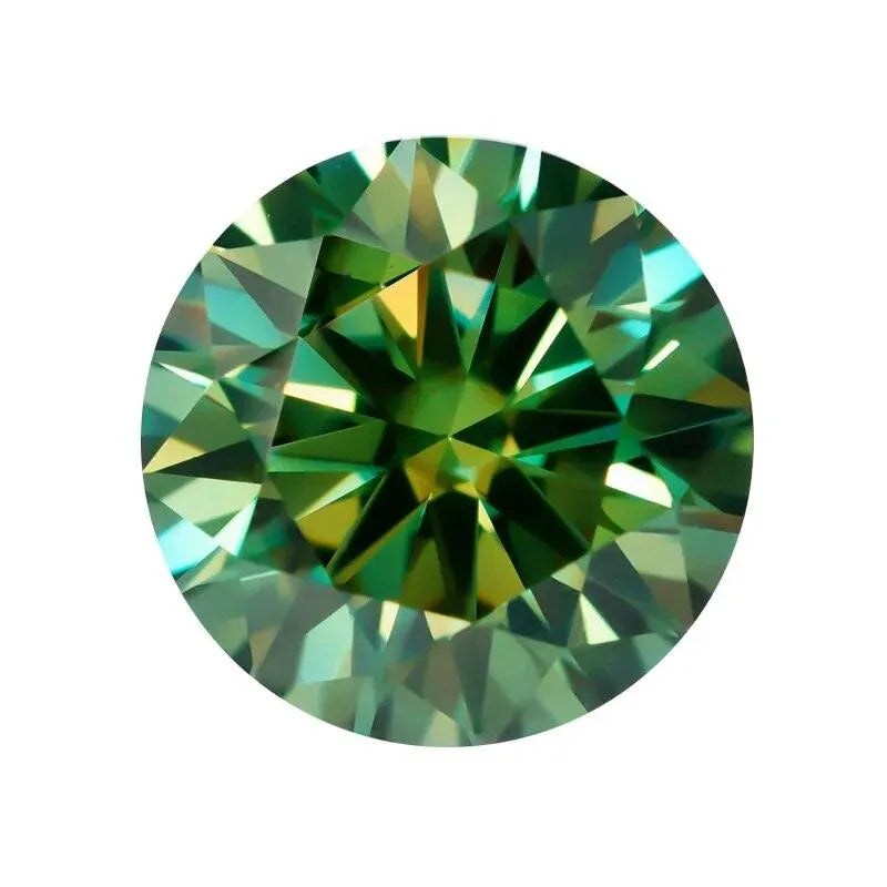 Loose Moissanite Stones - Pink, Black, Green, Blue, Yellow, Purple, Gray, Red | Round Cut GRA Certified Diamonds & Gemstones for Jewelry Making, Engagement Rings & Wedding Bands