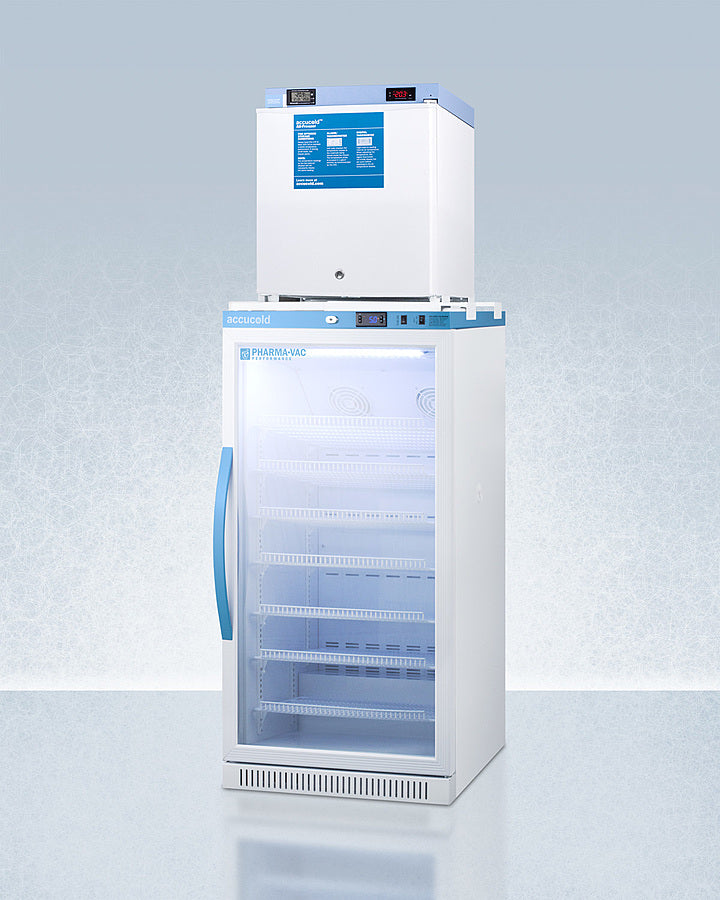 Accucold 24-Inch Wide All Refrigerator and Freezer Combo ARG8PV FS24LSTACKMED2 - Perfect for Home, Office, and Commercial Use