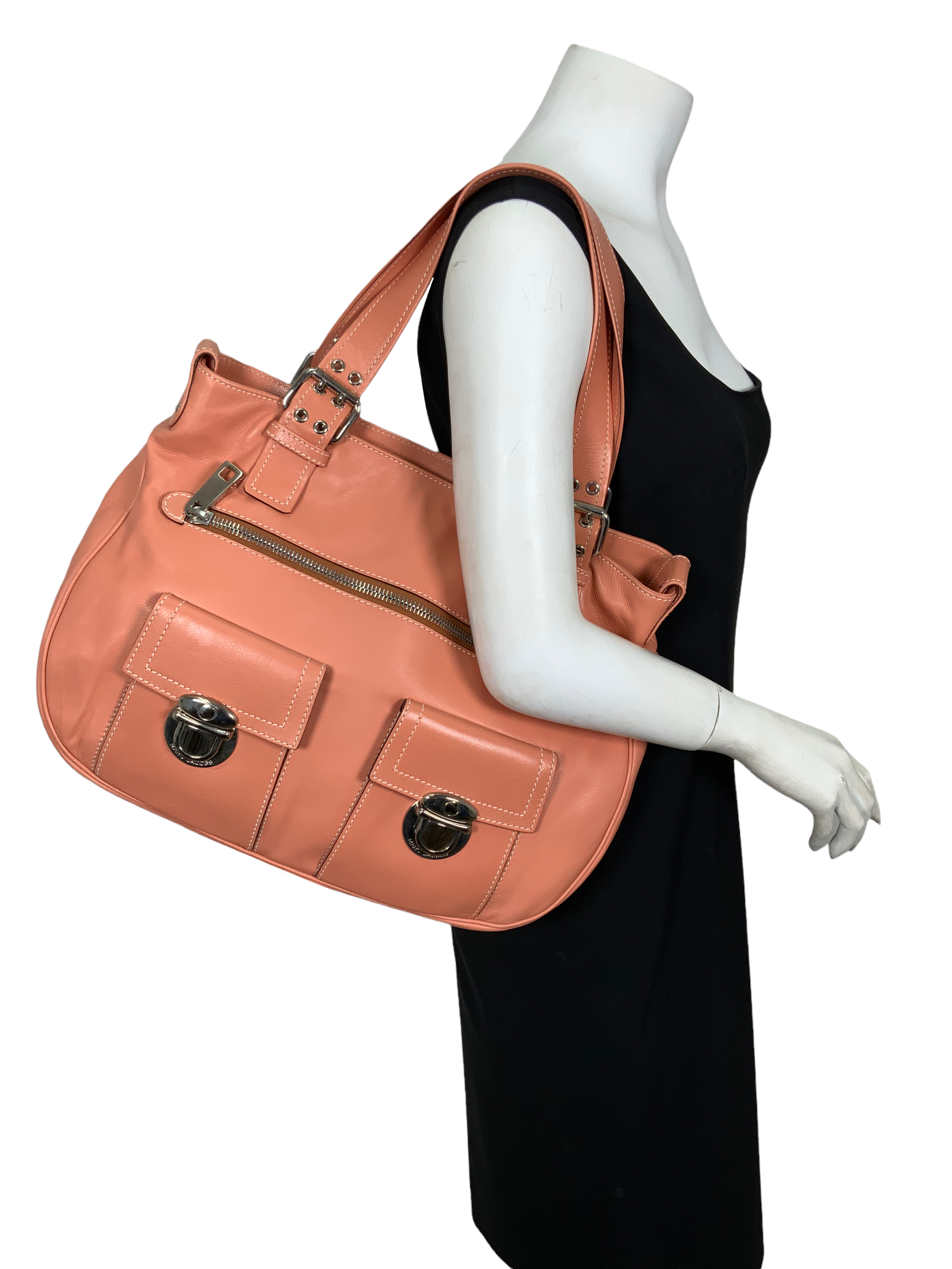 Marc Jacobs Genuine Calfskin Large New Stella Tote Bag - Stylish & Spacious Designer Handbag for Women, Perfect for Work, Travel & Everyday Use