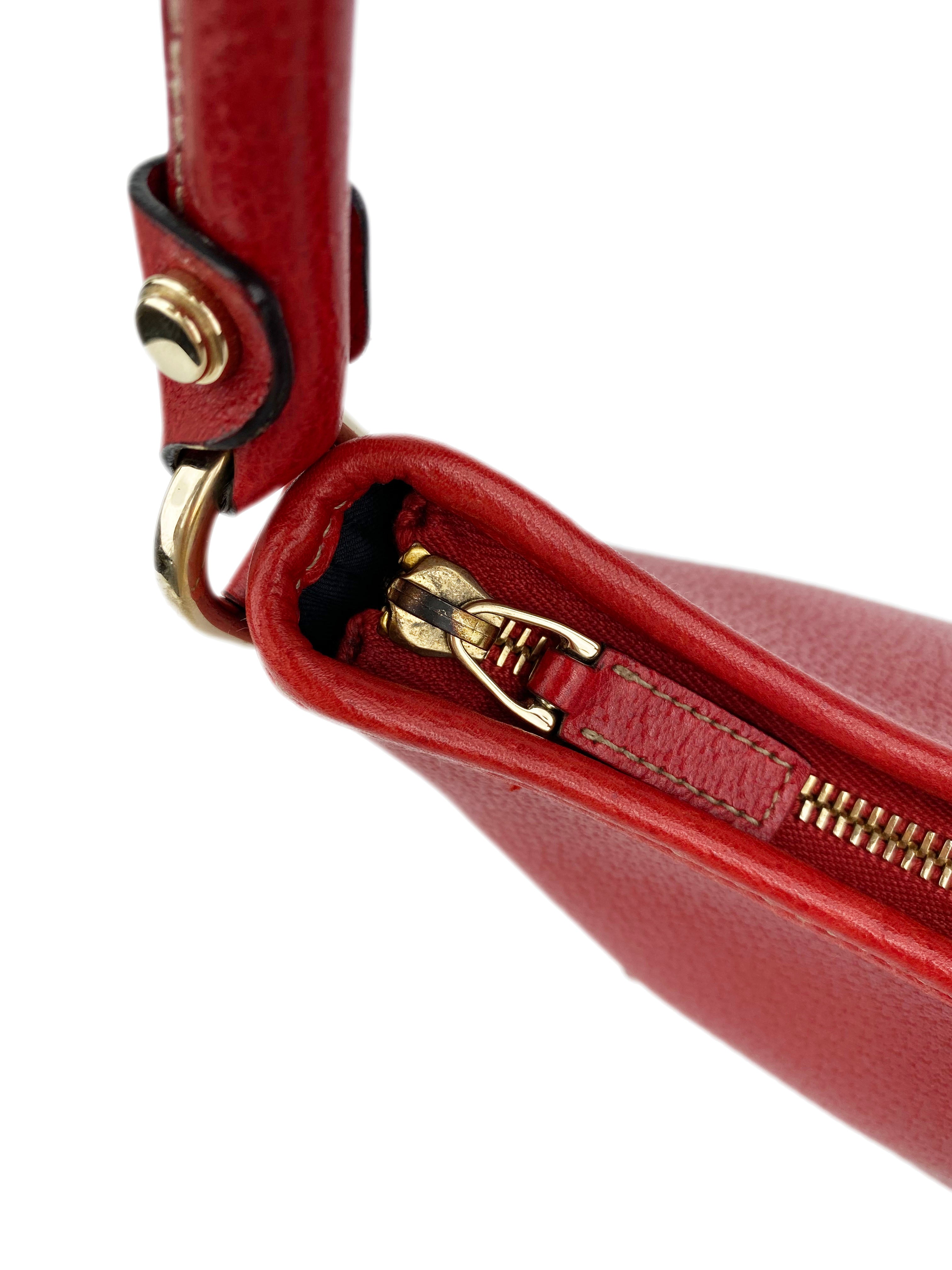 Authentic Gucci Vintage Red Hobo Leather Handbag for Women | Luxury Designer Shoulder Bag | Perfect for Date Night, Parties & Travel