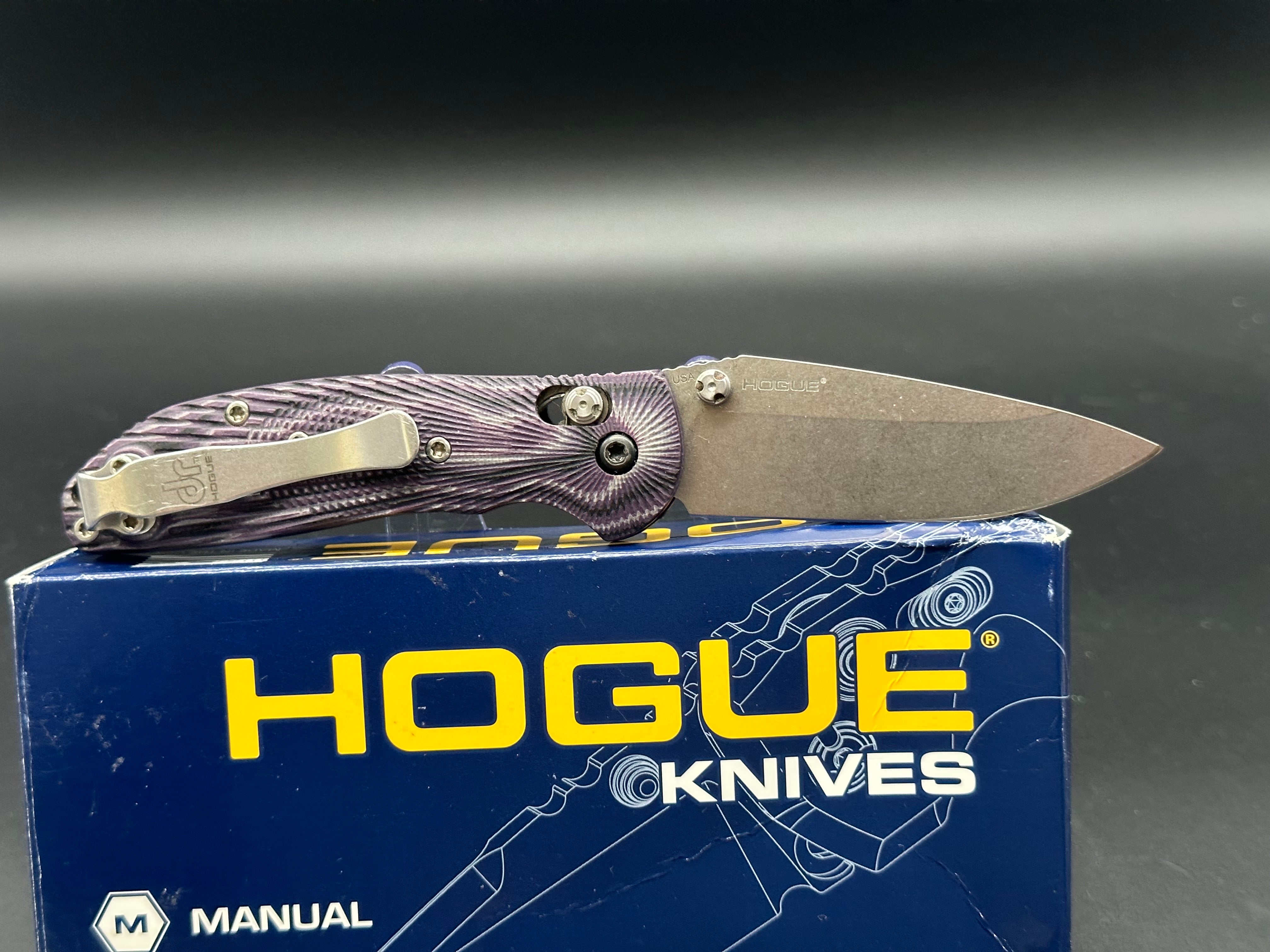 Doug Ritter Mini RSK MK1 G2 Folding Pocket Knife - Knifeworks Exclusive with Mascus Purple G10 Handle | EDC, Outdoor, Camping, Survival Gear