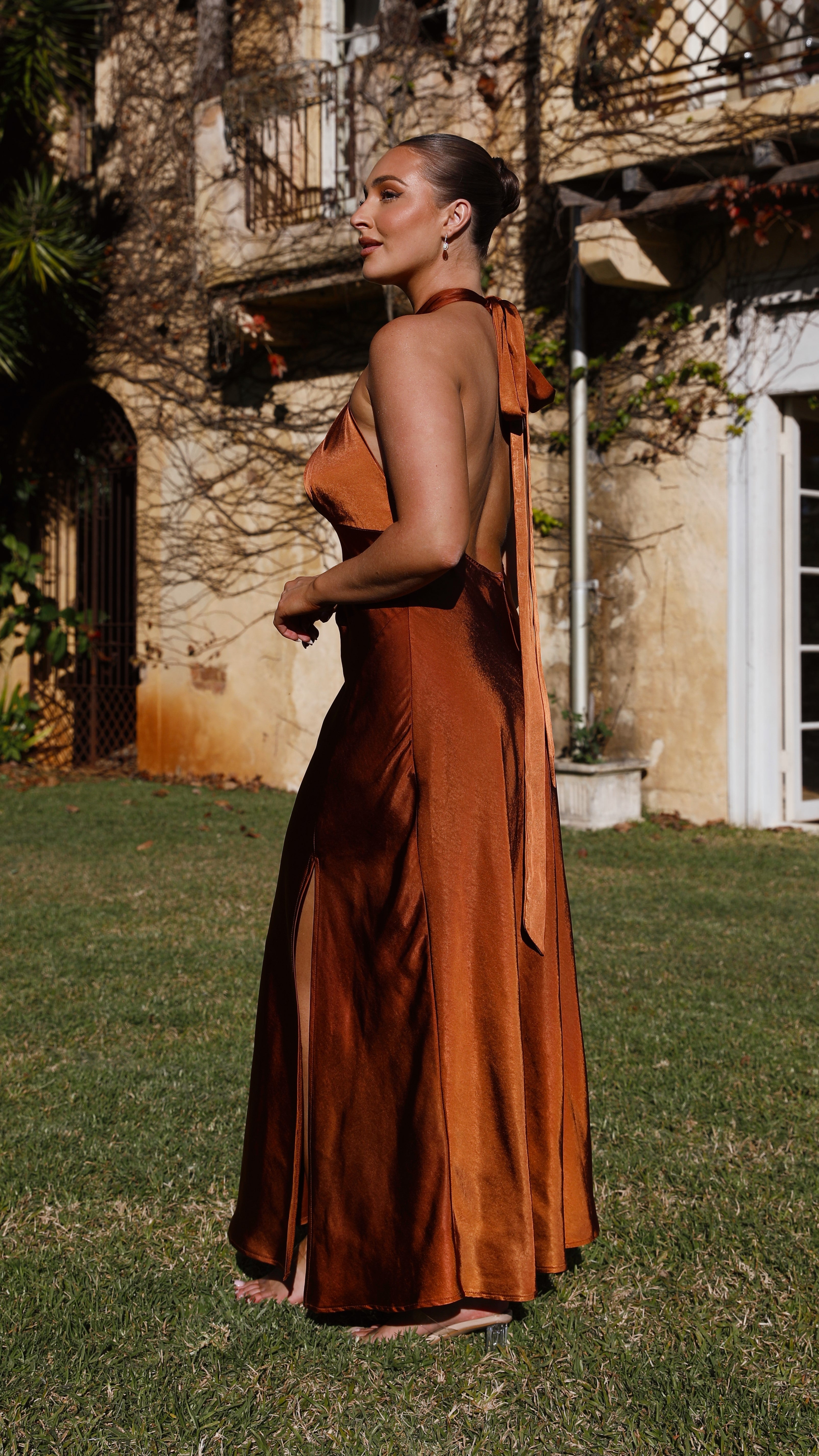 Amalia Maxi Dress in Rust - Flowy Boho Summer Dress for Women, Perfect for Beach Vacations, Music Festivals & Casual Outings