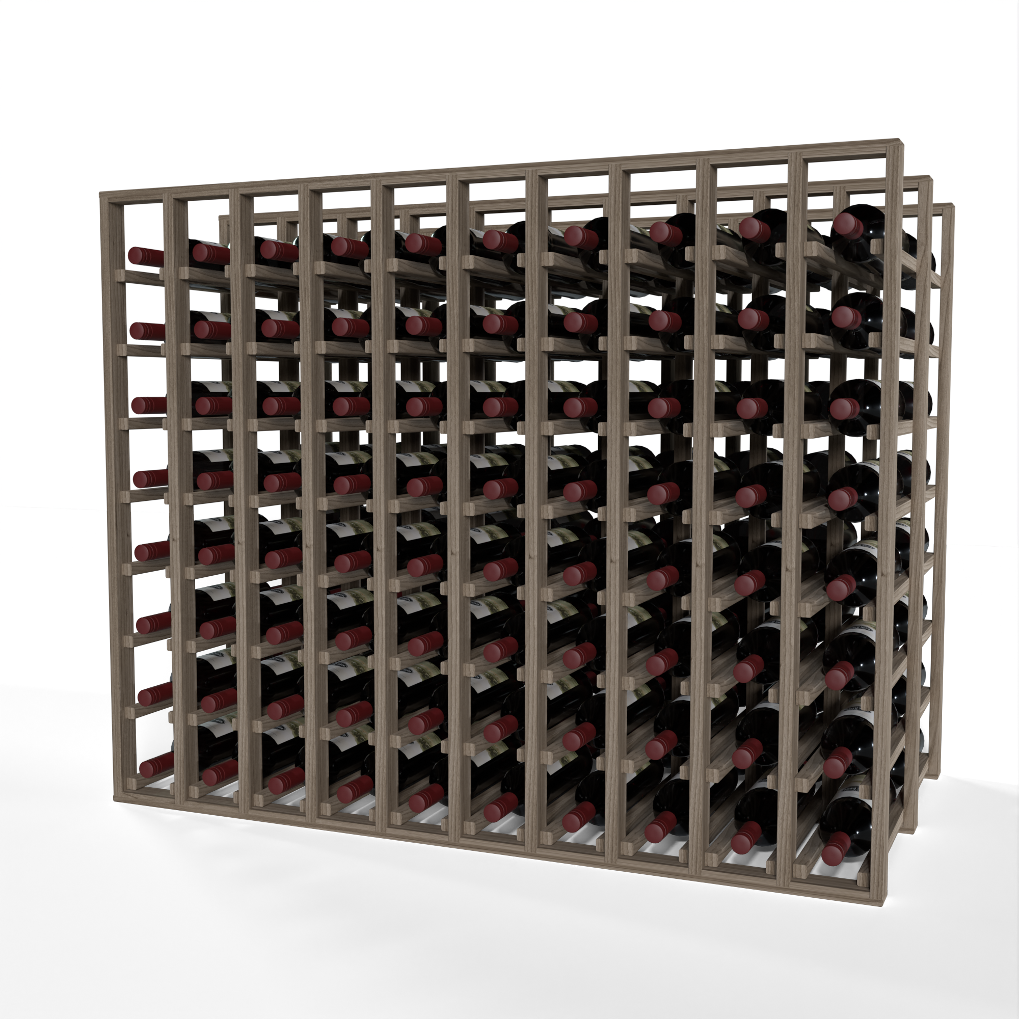 GrandCellar™ 10 Column Full Depth Double Deep Wine Rack - Holds 36 Bottles | Premium Wooden Wine Storage for Home, Restaurant, or Wine Cellar | Perfect for Wine Collectors and Entertaining Guests