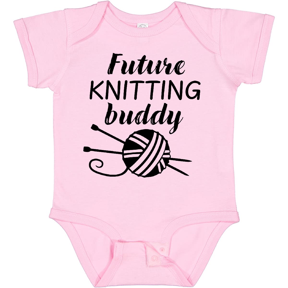 Inktastic Future Knitting Buddy Baby Bodysuit - Cute Knitting-Themed Onesie for Newborns & Infants - Perfect Gift for Knitting Lovers & Baby Showers