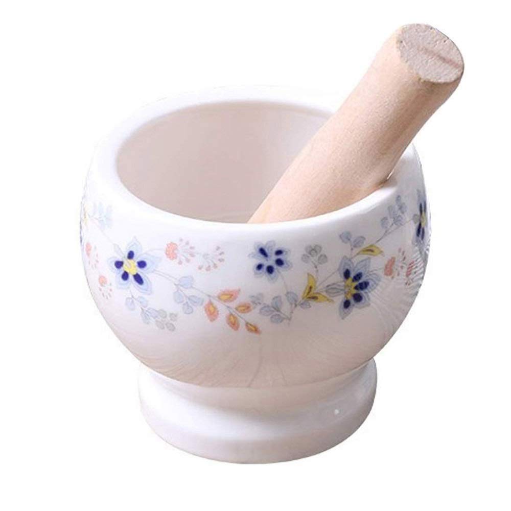 Premium Mini Ceramic Mortar and Pestle Set - Spice Grinder for Herbs, Seasonings, Garlic & Pastes - 1.5cm Compact Kitchen Tool - Perfect for Crushing, Grinding & Mixing Spices in Small Batches
