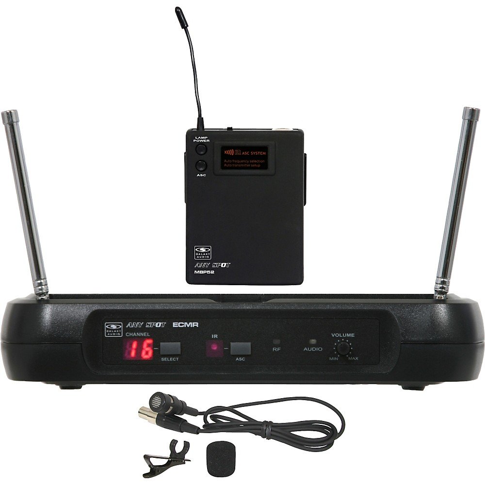 Galaxy Audio ECM Lav Wireless System L - Professional Wireless Lavalier Microphone for Clear Audio Recording - Perfect for Interviews, Podcasts, Live Streaming & Public Speaking