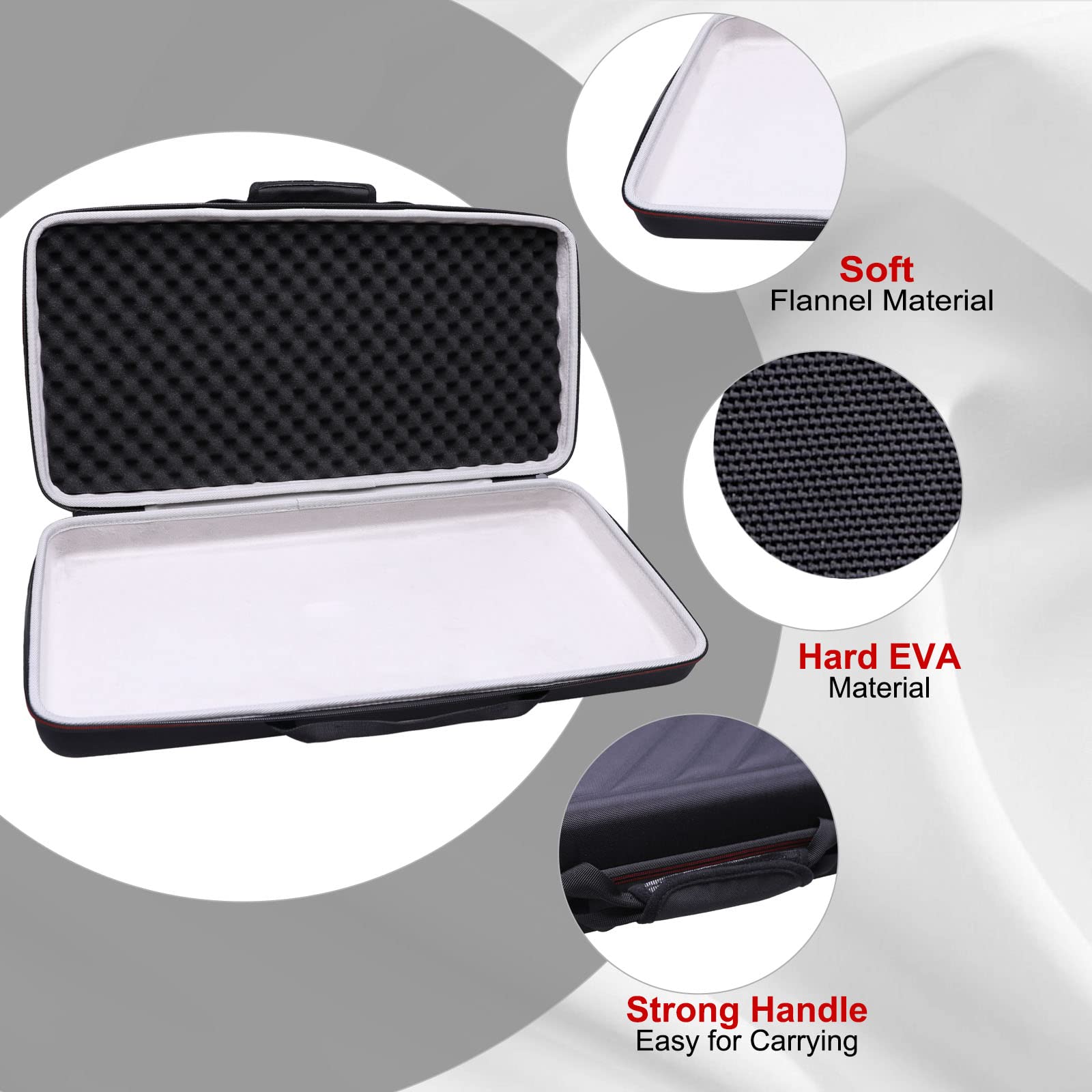 LTGEM Hard Protective Carrying Case for Alesis V25 MKII USB MIDI Keyboard Controller - Durable Travel Storage Bag for Music Production, Live Performances & Studio Sessions