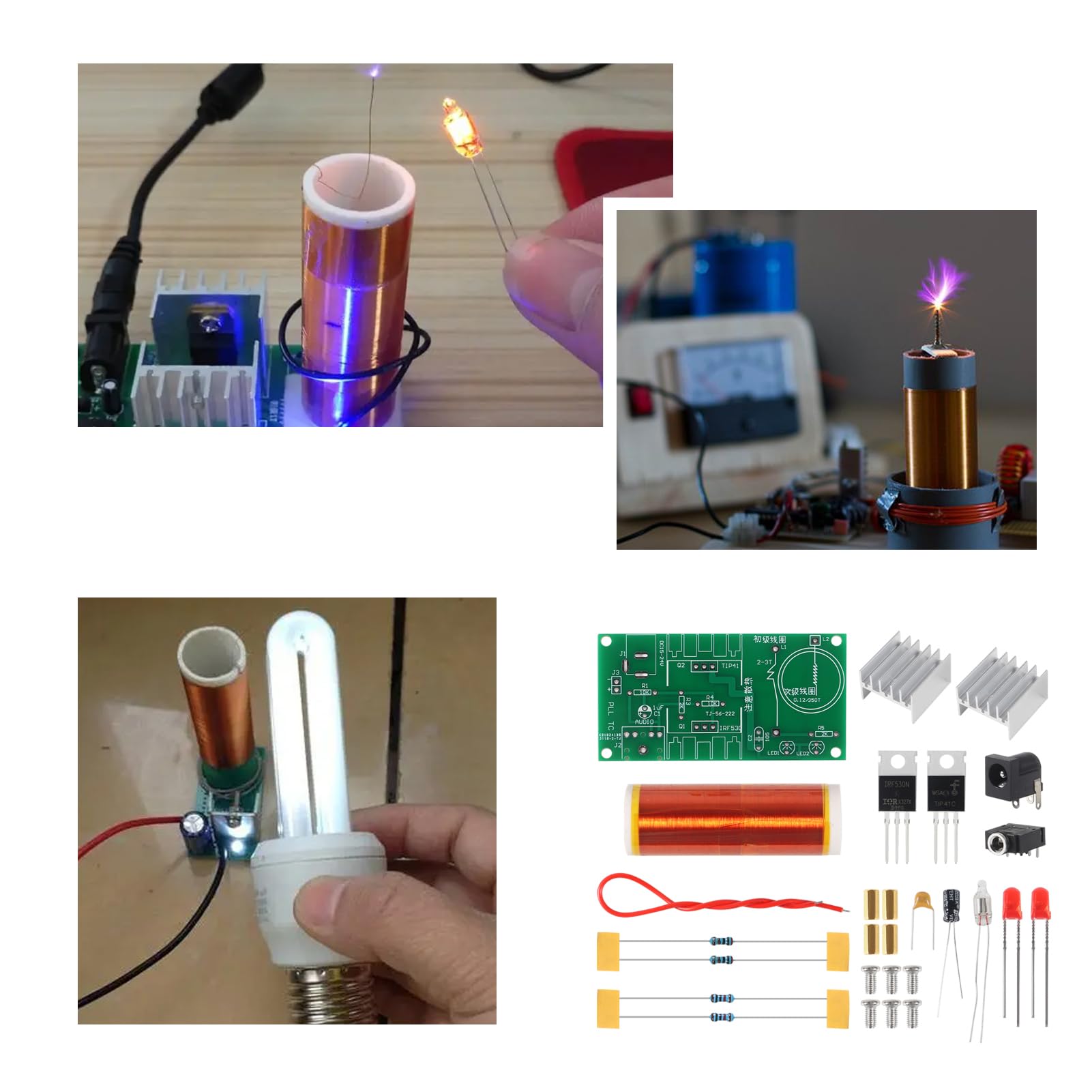 DIY Tesla Coil Kit - Mini Music Tesla Coil Electronic Learning Set for Science Experiments & STEM Projects - Perfect for Home Schooling, Physics Demonstrations & Science Fair Projects