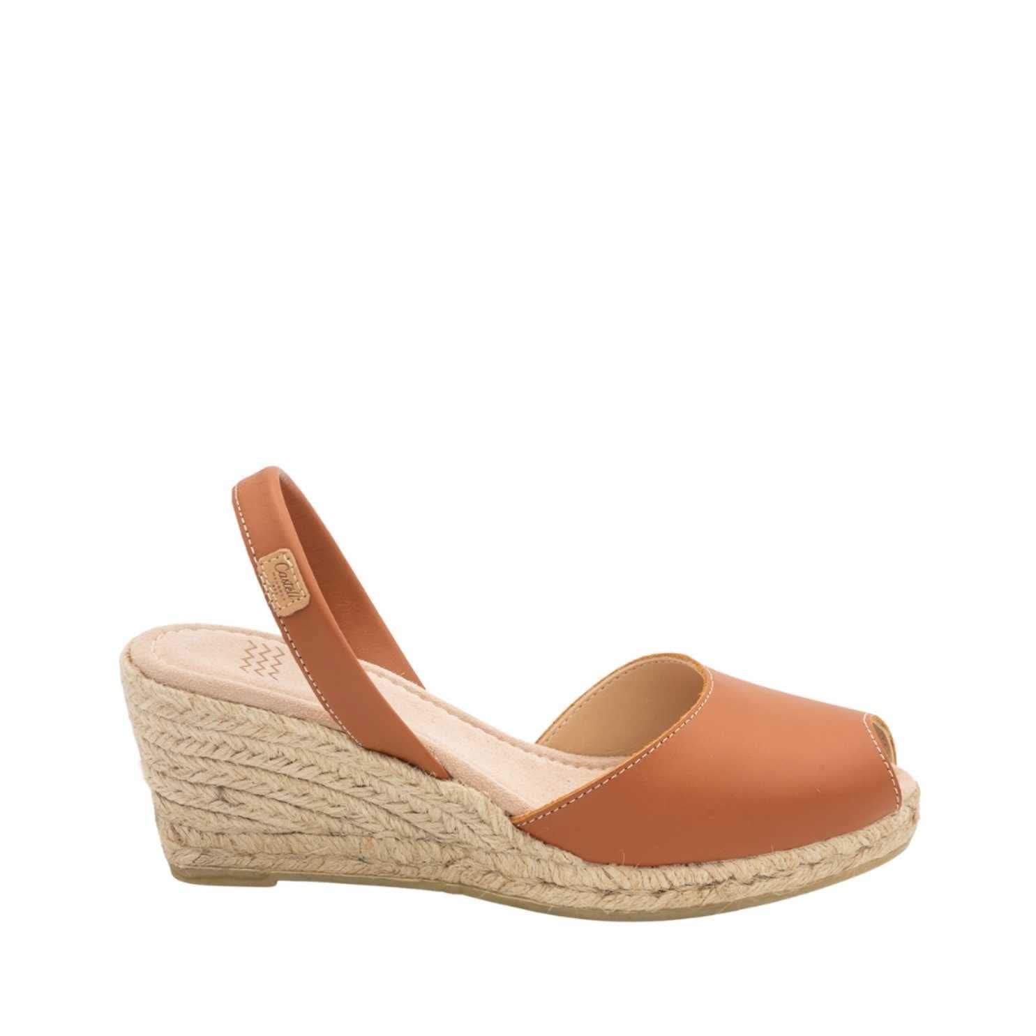 Plain Open Toe Leather Espadrille Sandals - 2006 Frida Ciervo 5C - Comfortable Summer Casual Shoes for Women, Perfect for Beach, Vacation and Everyday Wear