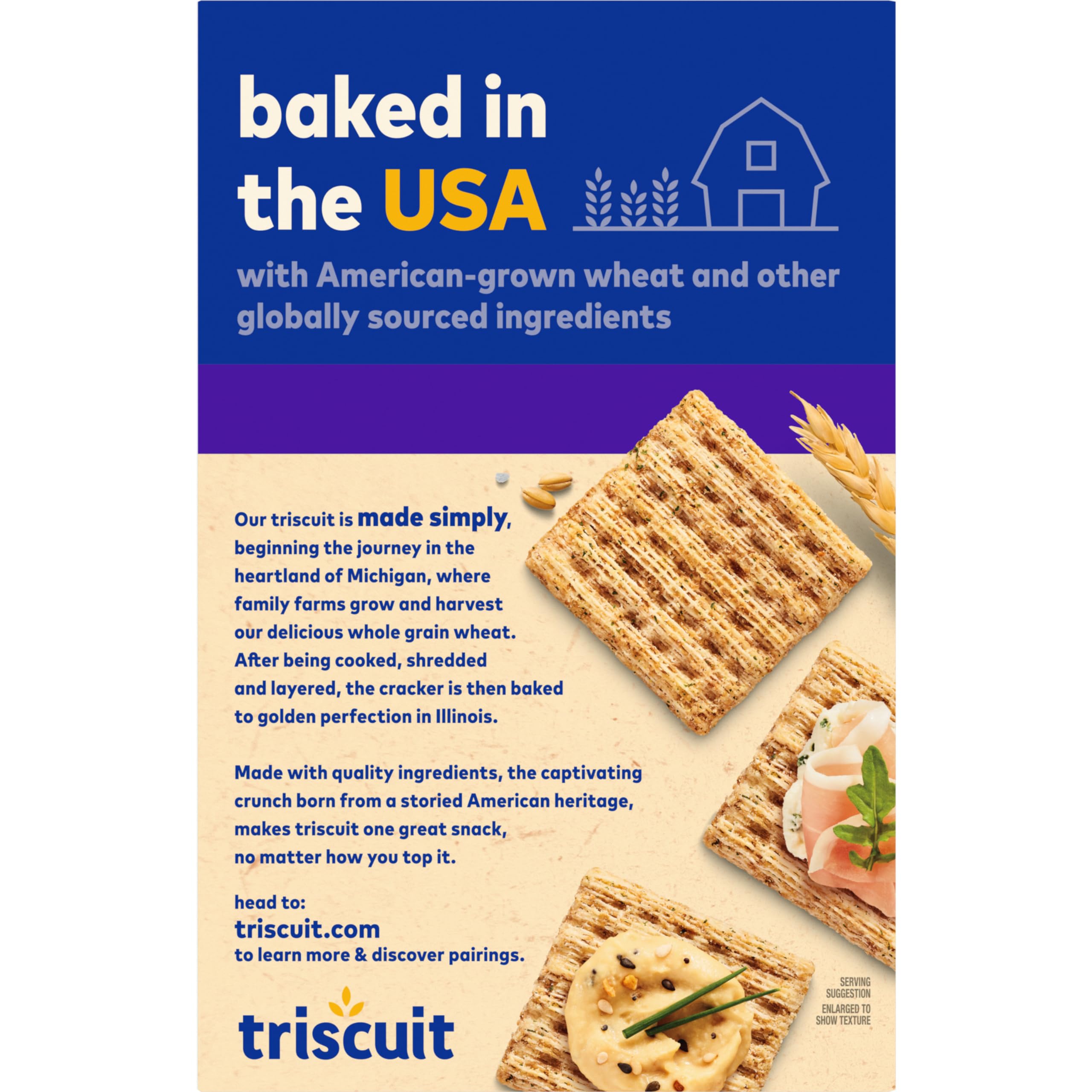 Triscuit Garden Herb Whole Grain Wheat Crackers - Healthy Lunch & Snack Crackers, Bulk Pack of 6 (8.5 oz Boxes) - Perfect for Office, School & On-the-Go Snacking