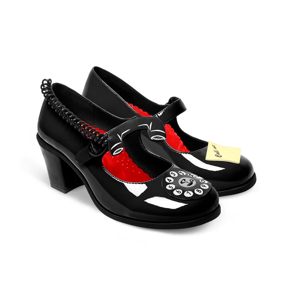 Hot Chocolate Design Chocolaticas Women's Mid Heel Mary Jane Pumps - Comfortable Office & Party Shoes for Work, Weddings & Special Occasions
