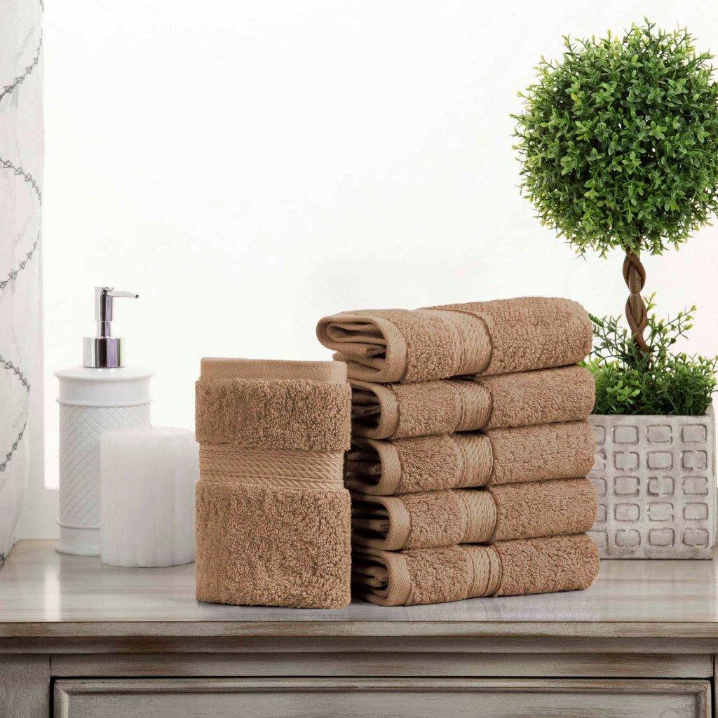 Premium 100% Egyptian Cotton Plush Heavyweight Luxury Bath Towel Set of 6 - Ultra Soft & Absorbent for Spa, Hotel & Home Use