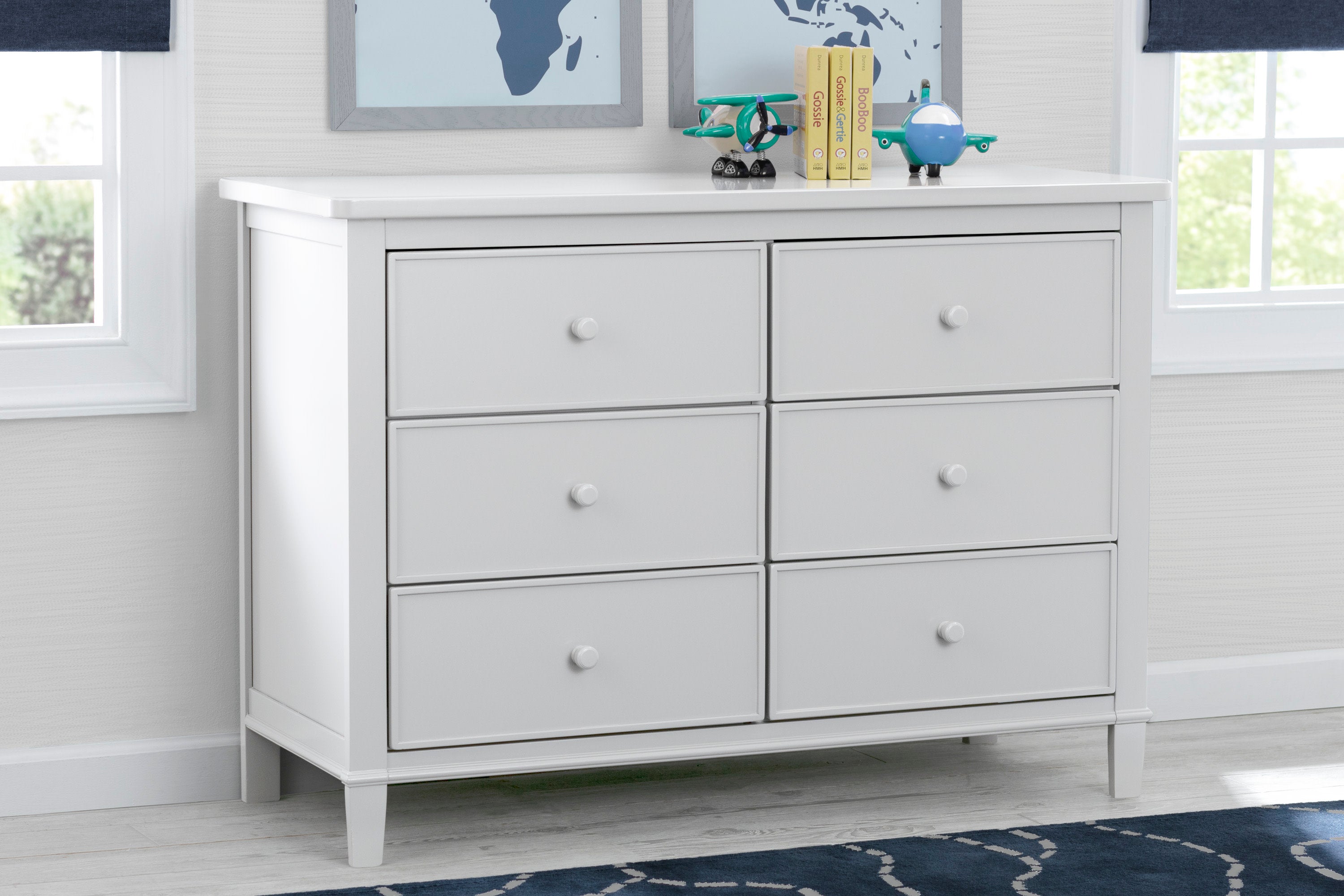 Haven 6-Drawer Dresser with Interlocking Drawers - Sturdy Wooden Chest of Drawers for Bedroom Storage & Organization - Perfect for Master Bedroom, Guest Room or Nursery Closet