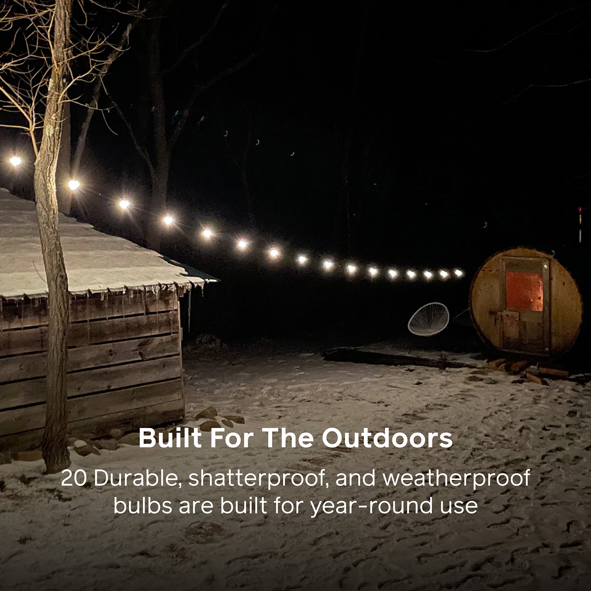 44' Solar String Lights - Waterproof Outdoor Fairy Lights for Garden, Patio, Wedding & Party Decor - White LED Solar Powered Lights with 8 Modes (Warm White)