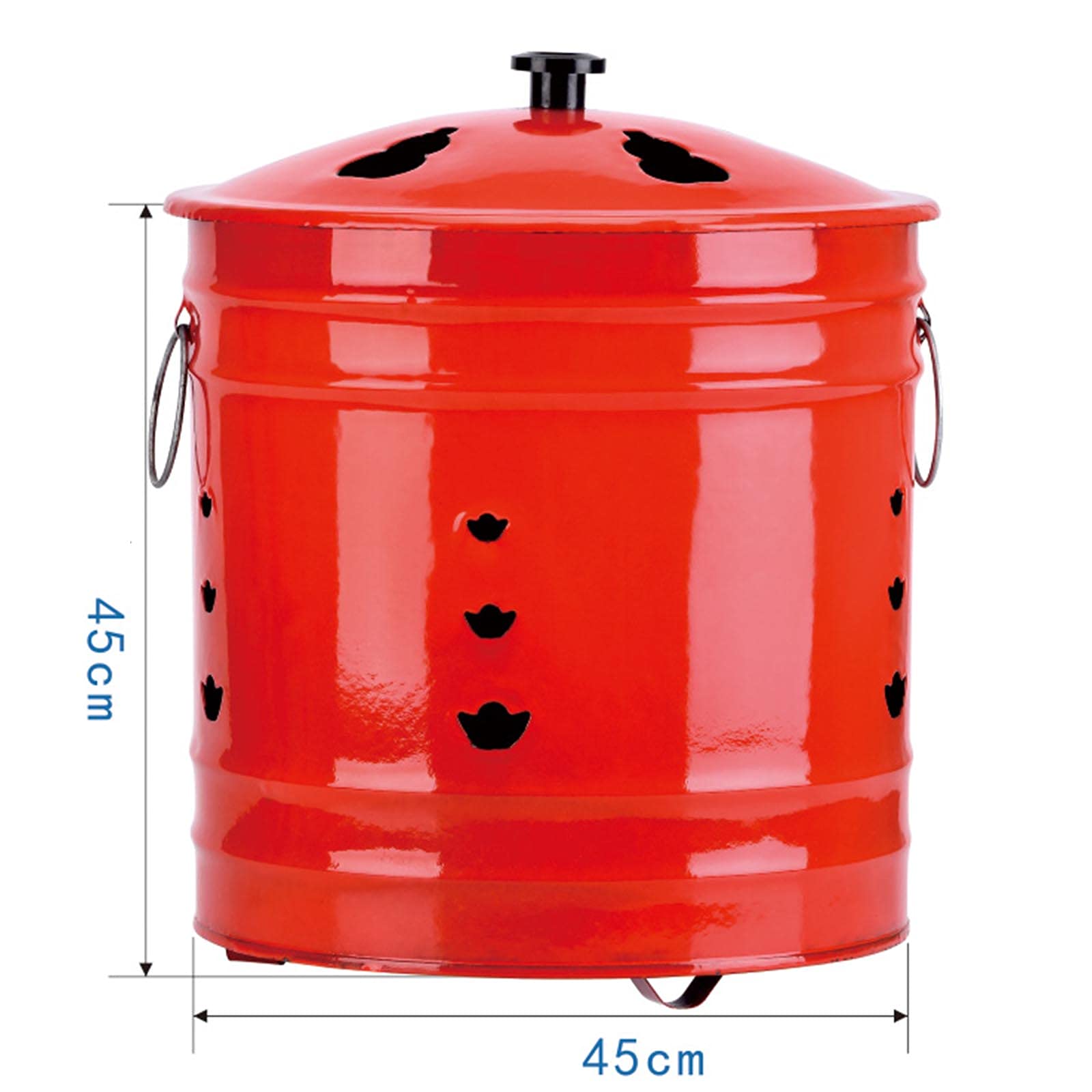HELOU Portable Garden Incinerator - Small & Large Fire Cage (45*45cm) for Burning Leaves, Waste Paper & Yard Waste | Outdoor Fire Pit for Backyard, Camping & Farm Use