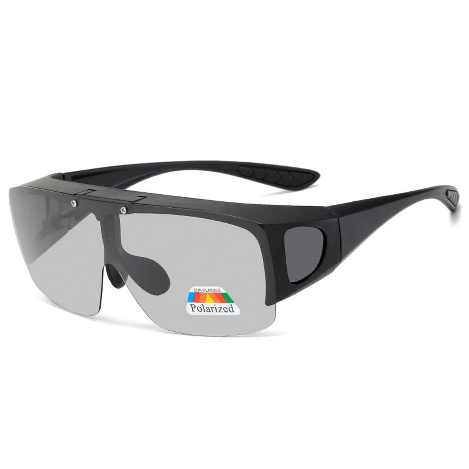 Day & Night Driving Glasses for Men & Women - Polarized Anti-Glare Photochromic Sunglasses with Side Shields (RX Compatible) - Perfect for Commuting, Road Trips & Outdoor Activities