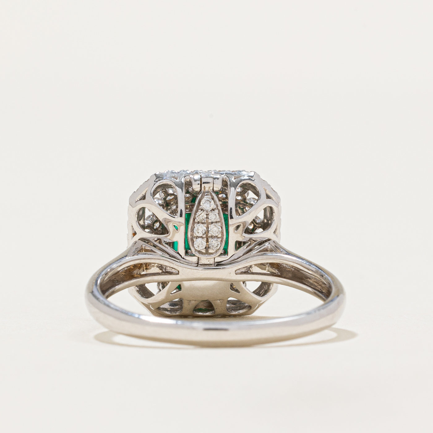 1.52ct Emerald & Diamond Convertible Pendant & Ring Set - 0.419ctw, Size 7 - Elegant Jewelry for Women, Perfect for Weddings, Anniversaries & Special Occasions