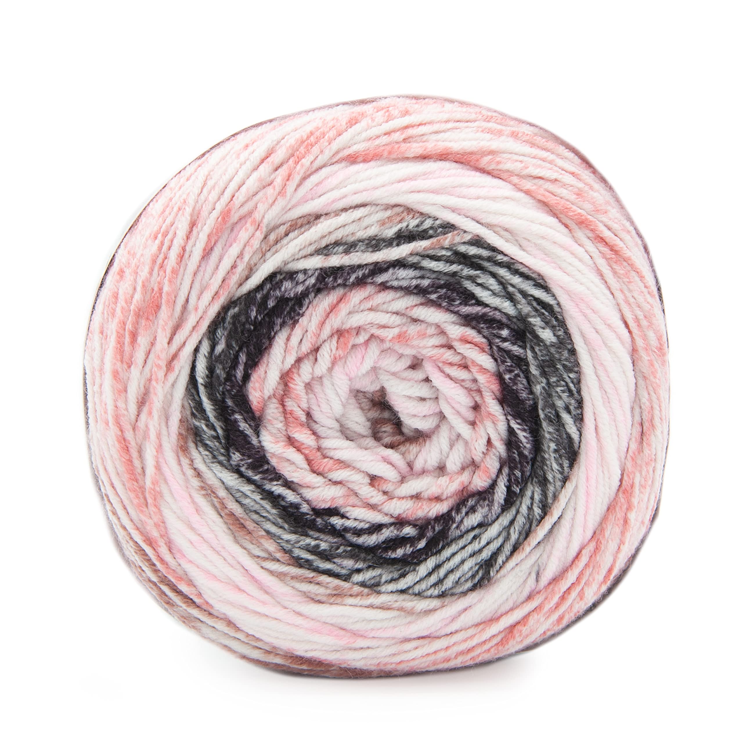 Lion Brand Yarn Mandala Ombré - 3-Pack Soft Crochet & Knitting Yarn with Vibrant Colors (Felicity) - Perfect for Blankets, Scarves & DIY Crafts