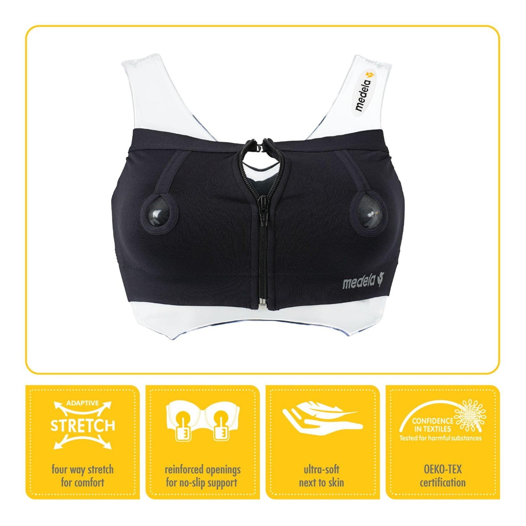 Medela Easy Expression Hands-Free Pumping Bustier - Comfortable Nursing Bra for Breastfeeding Moms - Perfect for Work, Travel & On-the-Go Pumping