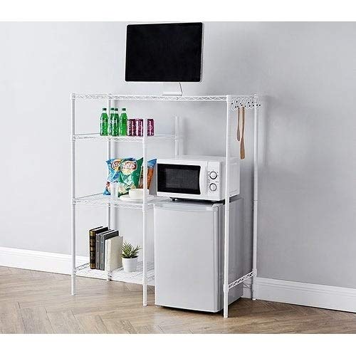 Supreme Adjustable Metal Shelving Unit - White Heavy Duty Storage Shelf for Garage, Kitchen, or Office Organization