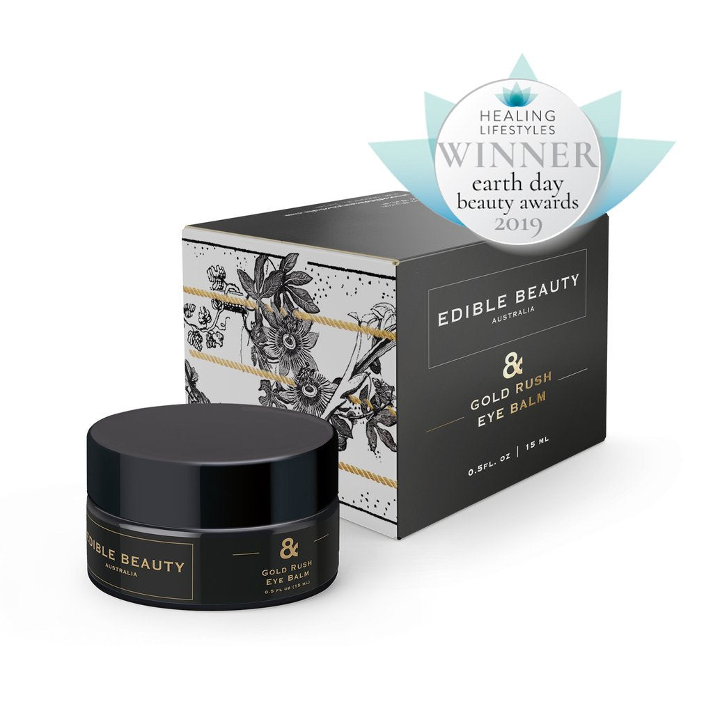 Edible Beauty Australia Gold Rush Eye Balm - Hydrating & Anti-Aging Eye Cream for Dark Circles & Puffiness | Perfect for Night Routine & Travel Skincare