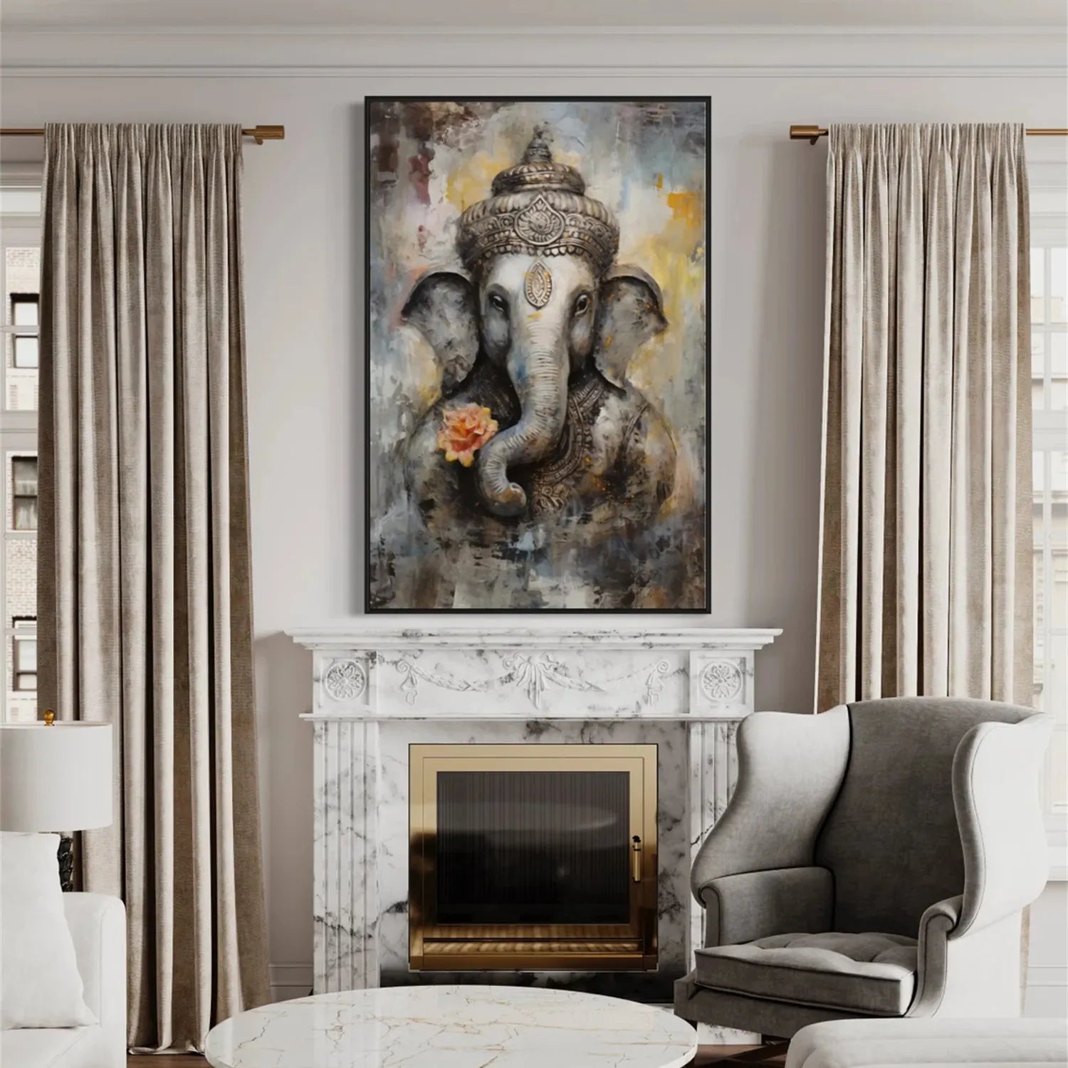 Animal Art Painting #AP060 - Handmade Canvas Wall Decor for Living Room, Bedroom & Office - Perfect Gift for Pet Lovers & Home Decor