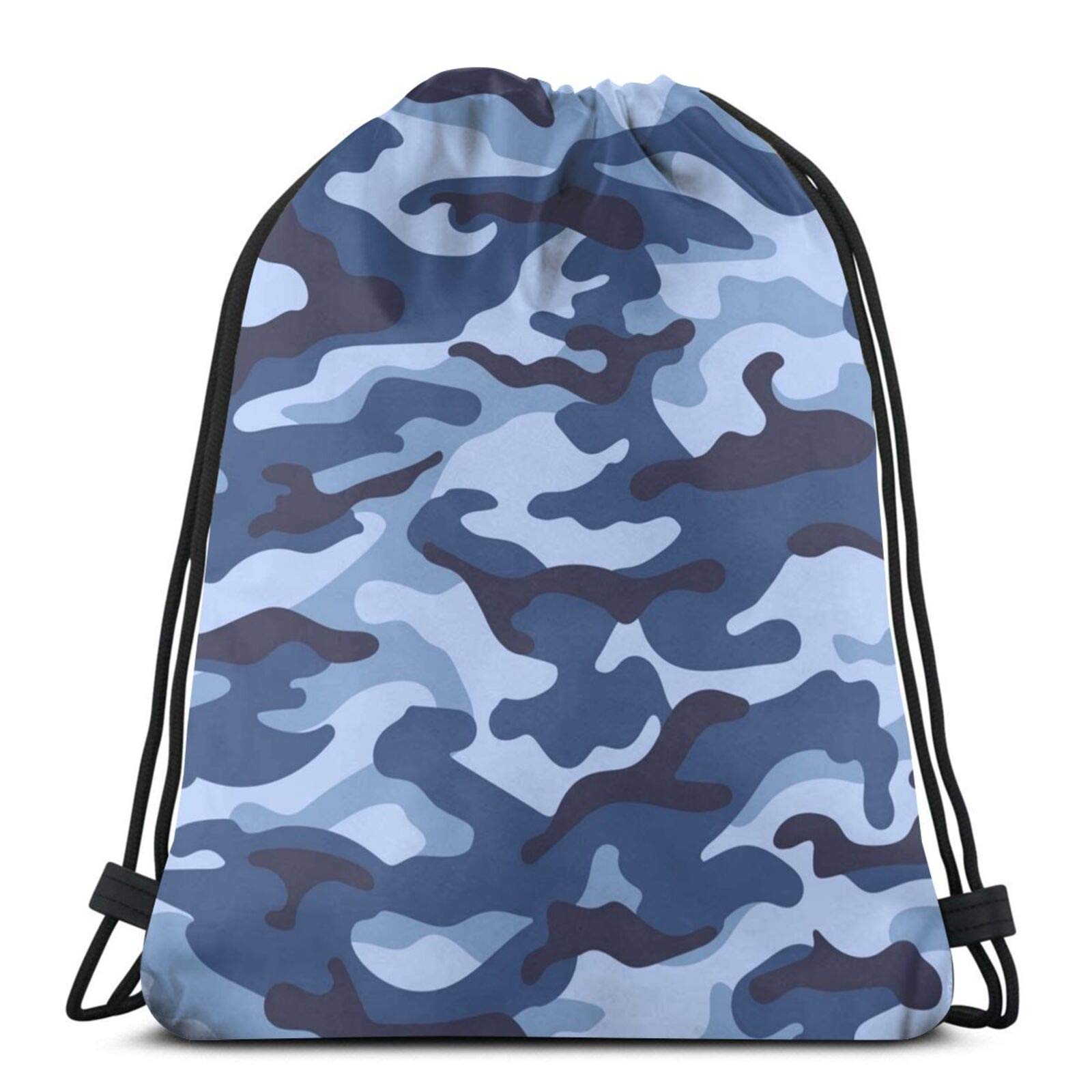 **Camo Drawstring Backpack - Lightweight Waterproof Gym Bag for Men & Women - Outdoor Sports, Hiking & Travel Gear**