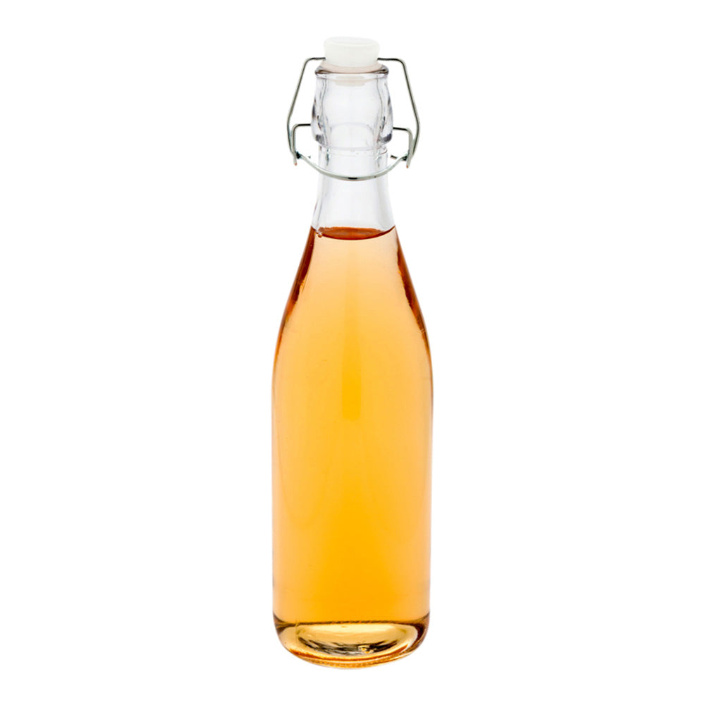 17 oz Round Glass Swing Top Bottles - Vintage Style with Airtight Seal (2.75