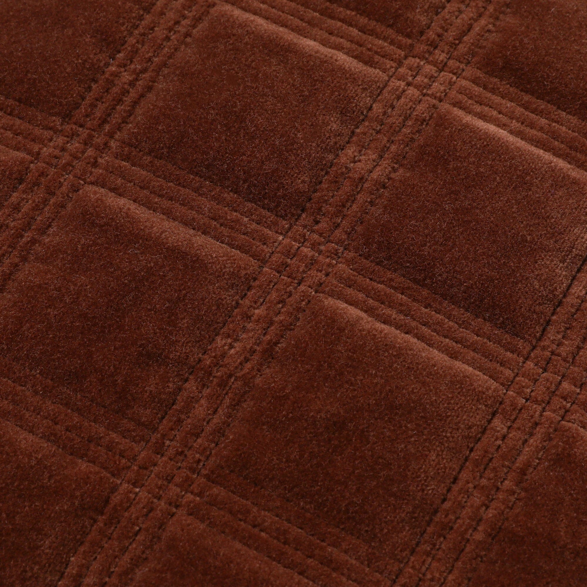 Brown Block Quilt Cushion Cover 45x45cm - Soft Decorative Pillow Case for Sofa, Bed, Chair - Cozy Home Decor & Living Room Accessories