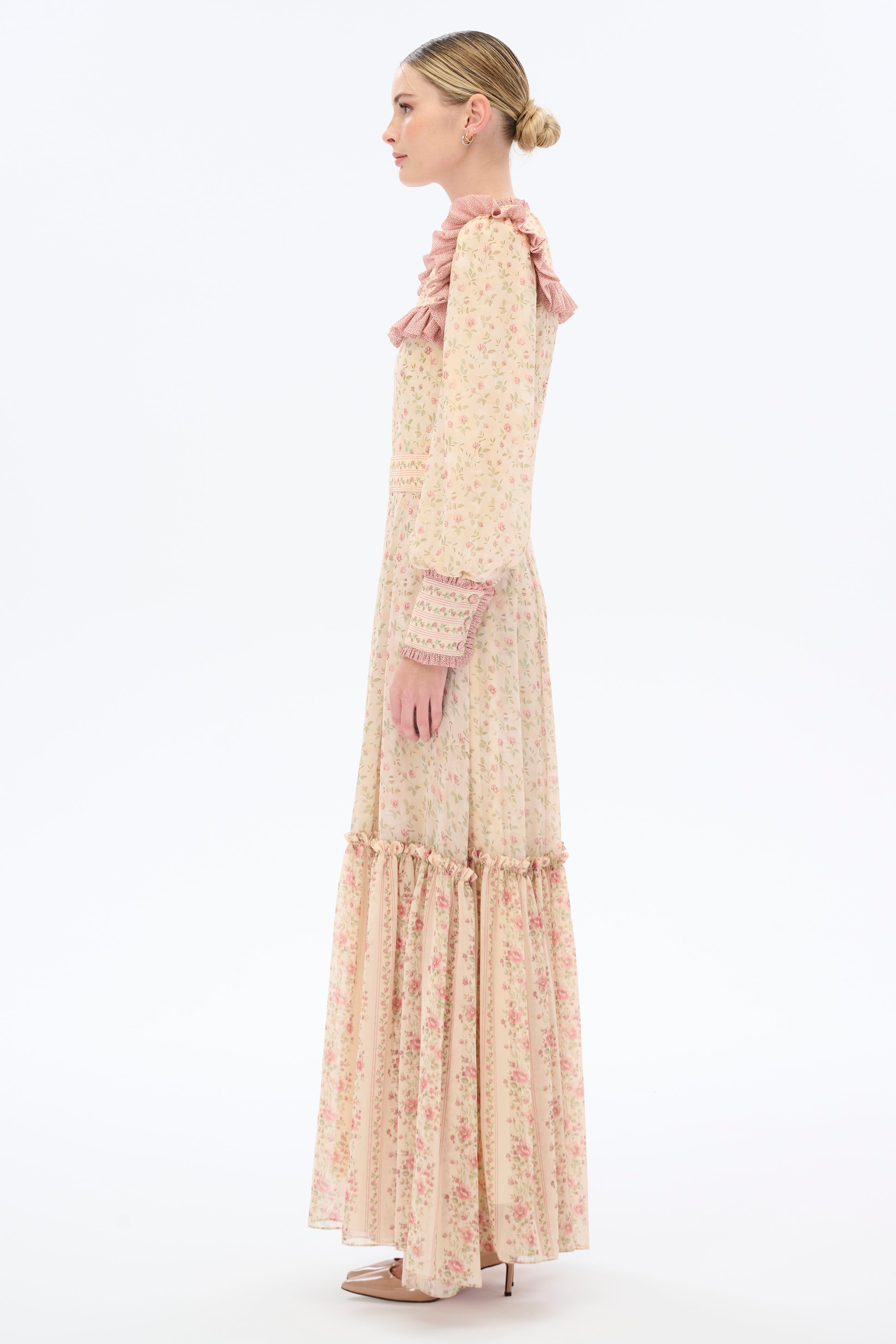 Floral Printed Dress for Women - Elegant Beige Summer Dress for Casual Outings, Beach Vacations & Date Nights
