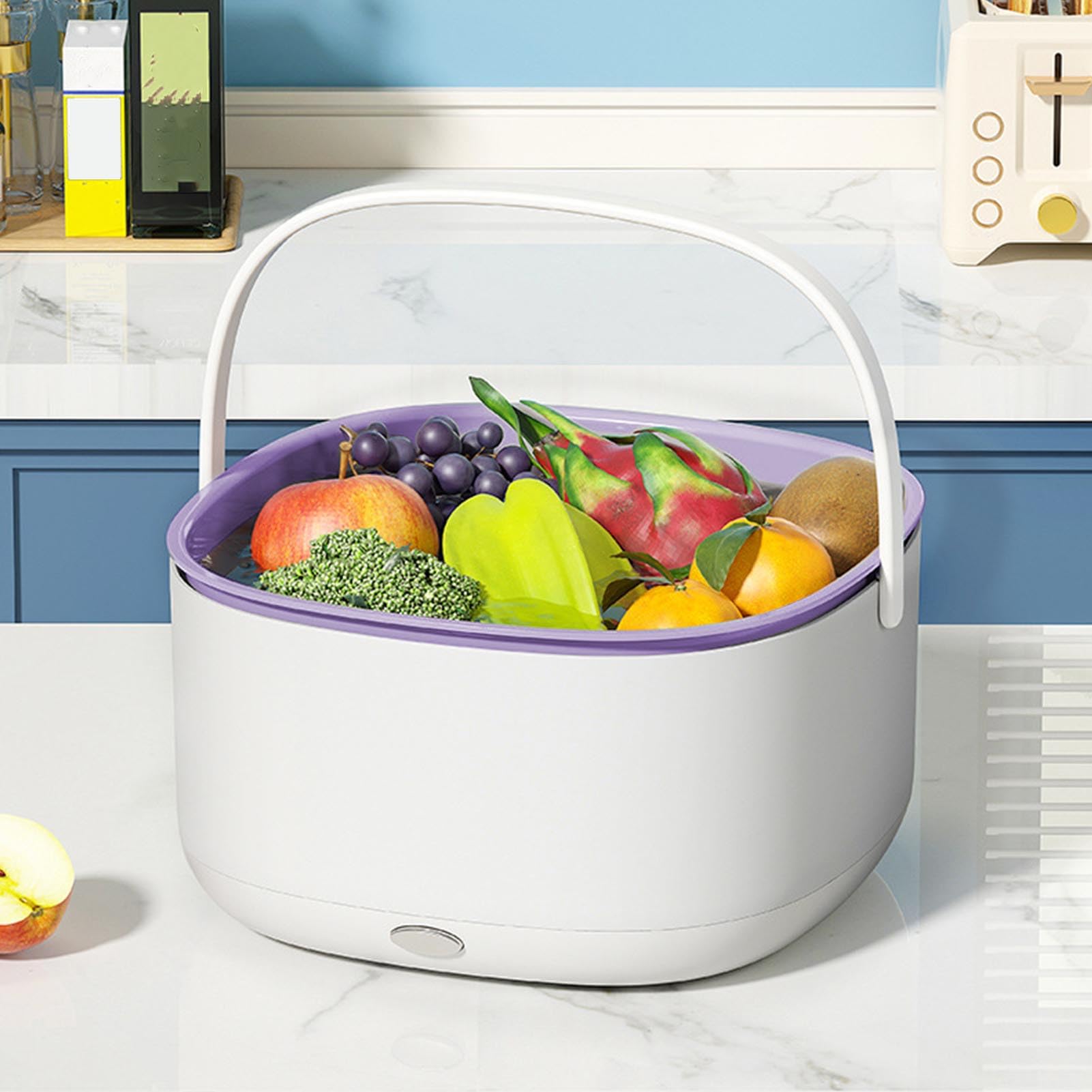 Ultrasonic Fruit and Vegetable Washing Machine - Large Capacity Electric Cleaner Basket for Fresh Produce | Perfect for Home Kitchens, Organic Farms & Healthy Meal Prep