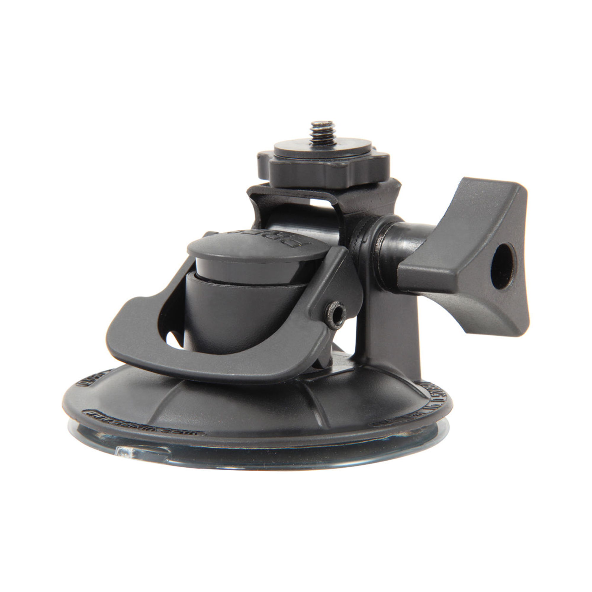 Delkin Devices Fat Gecko Stealth Single Suction Cup Camera Mount for Action Cameras - Perfect for Dash Cams, Motorcycle Riding, and Adventure Filming