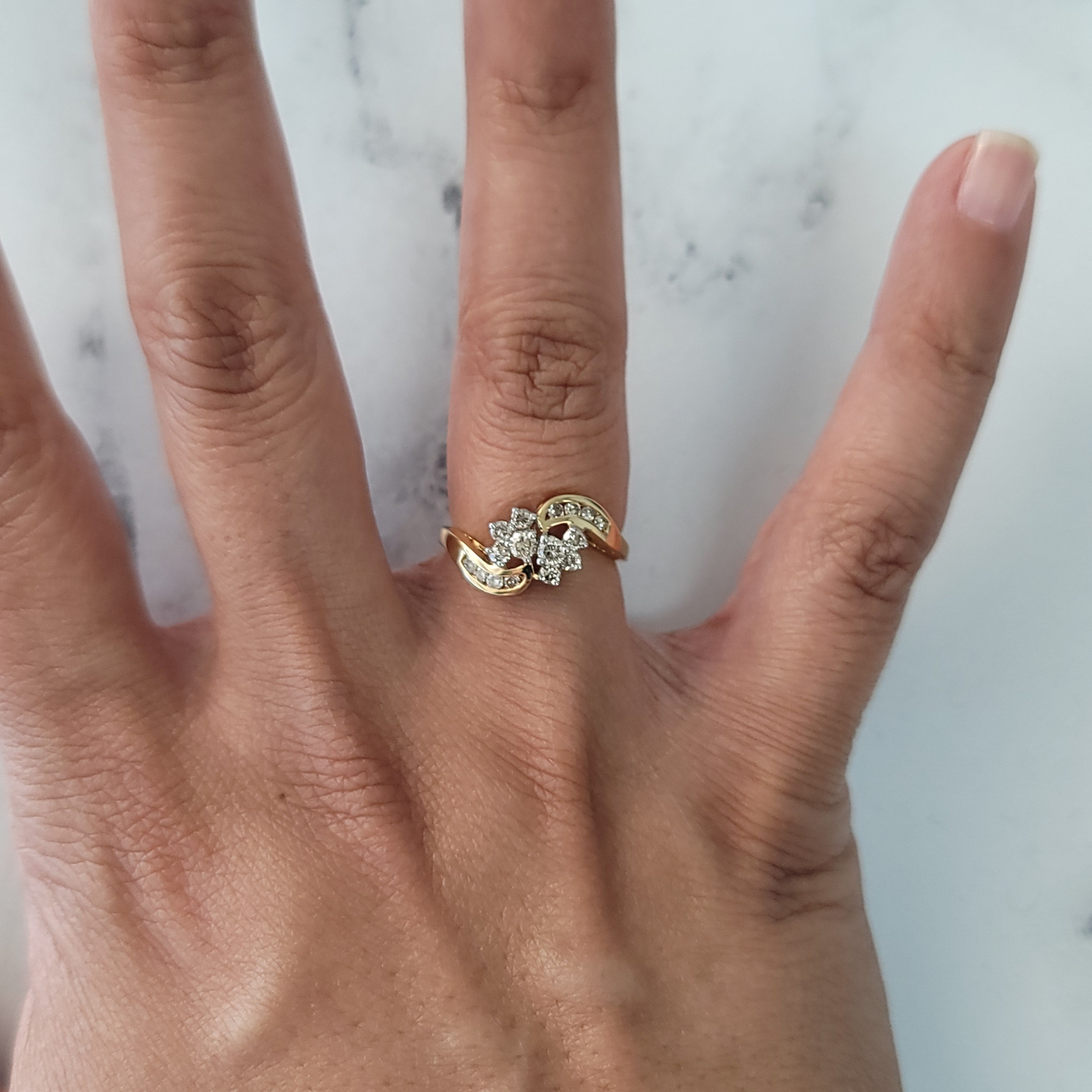 0.5 Carat Diamond Cluster Ring for Women - Elegant Wedding, Engagement & Anniversary Jewelry Gift - Perfect for Proposals, Bridal Sets & Special Occasions