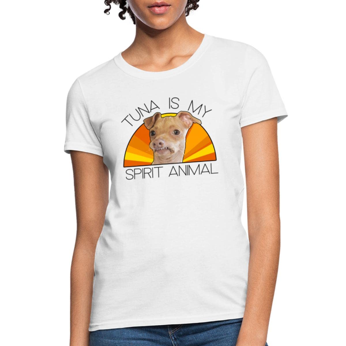 Spreadshirt Tuna is My Spirit Animal Women's T-Shirt | Funny Graphic Tee for Women | Casual Wear, Beach Outfits & Gift Ideas