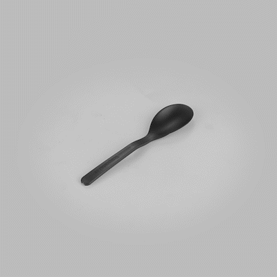 Eco-Friendly Black CPLA Plastic Mini Spoons - Heat Resistant, Compostable, 1000 Count Bulk Box - Perfect for Parties, Picnics, and Catering Events