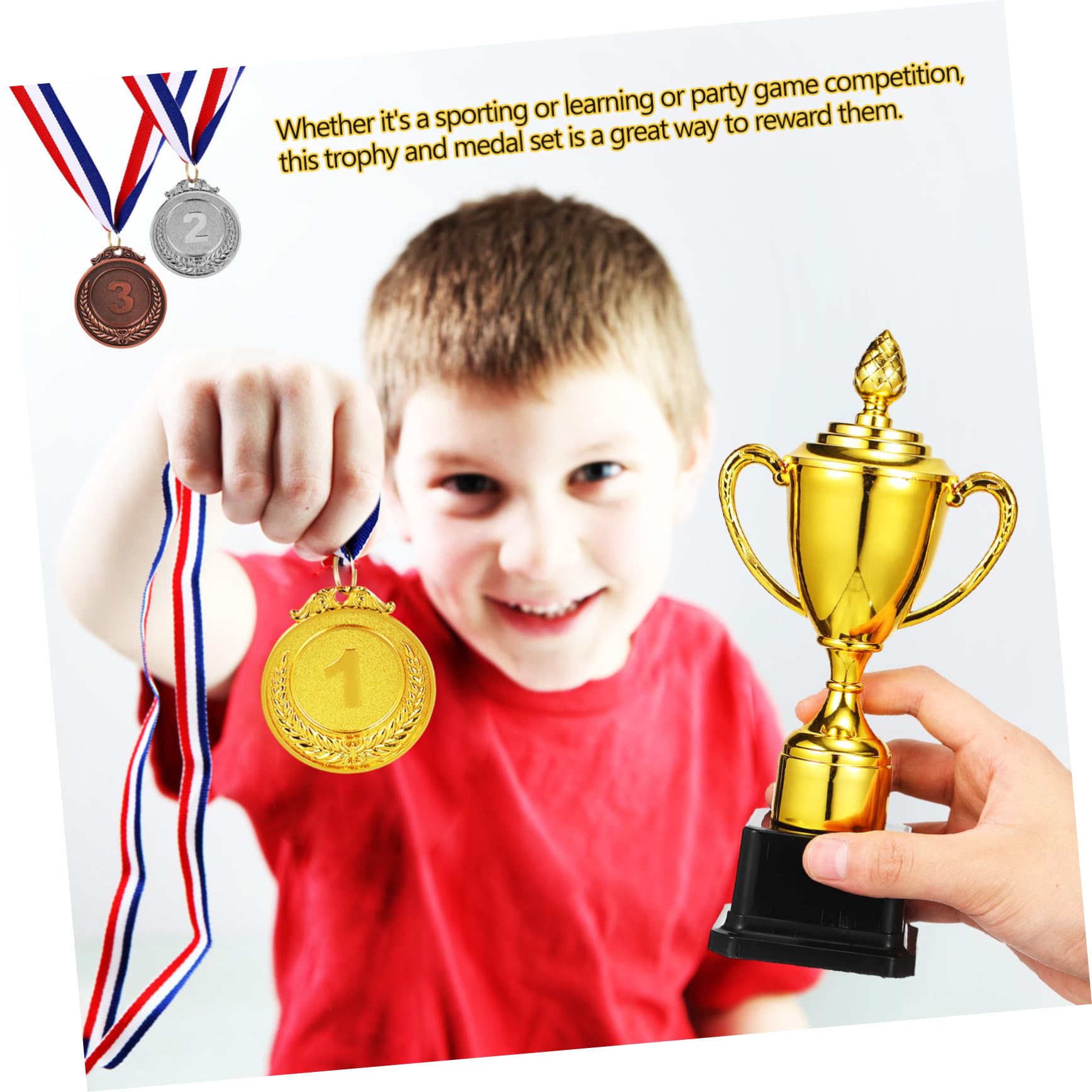 SUPVOX Plastic Award Trophy - Gold Prize Cup Toy for Kids, Sports, School Rewards & Party Games - Perfect for Competitions, Achievements & Fun Events