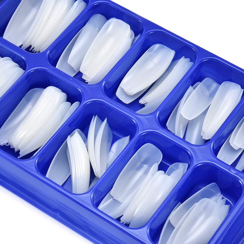Professional Acrylic Fake Nails Kit with Glue - 10 Sizes 100pcs White Artificial Nails for Women | Perfect for Parties, Weddings & Daily Wear