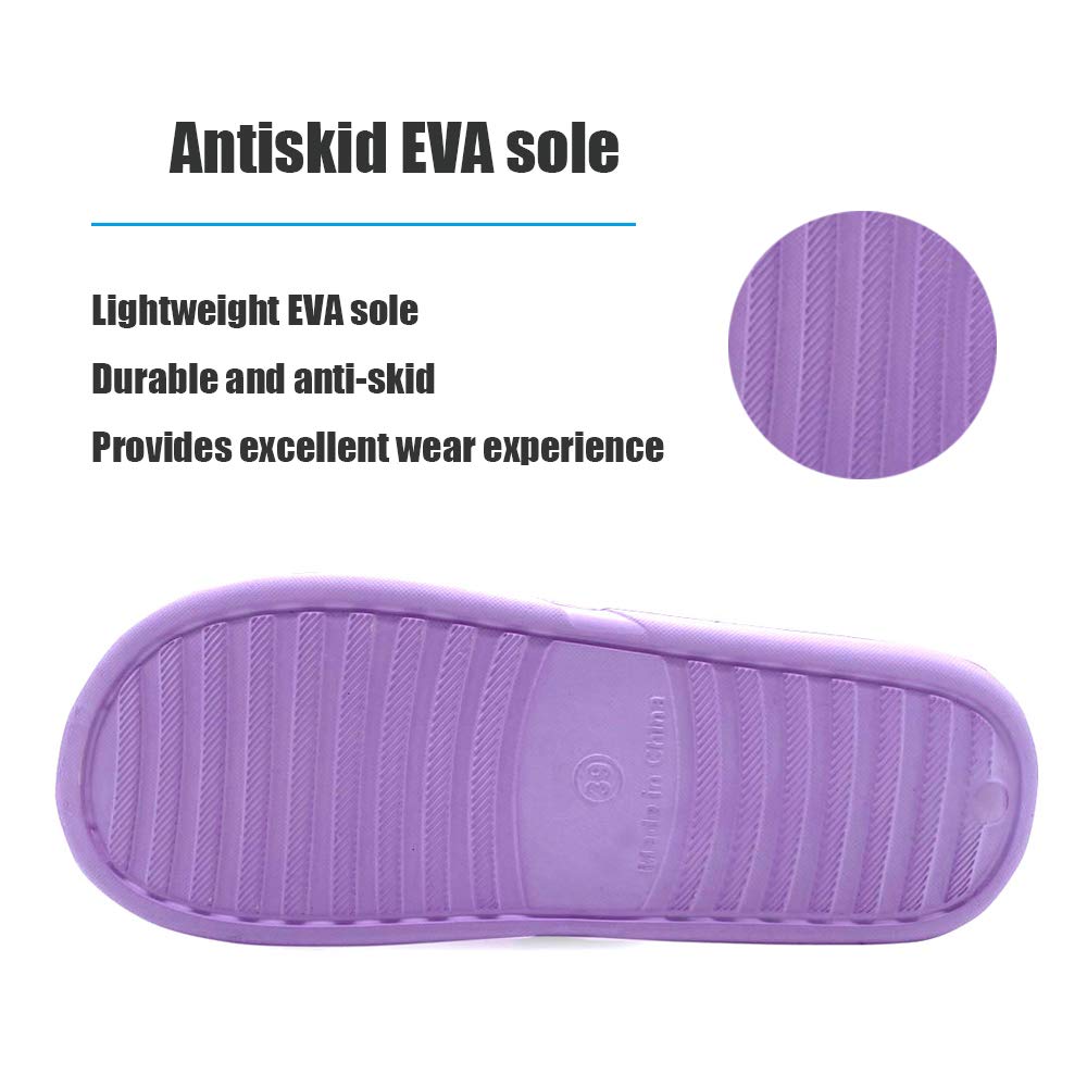 LM Women's Non-Slip Shower Slippers - Comfortable Bathroom Sandals, Anti-Skid House Slippers for Dorm, Spa & Home Use