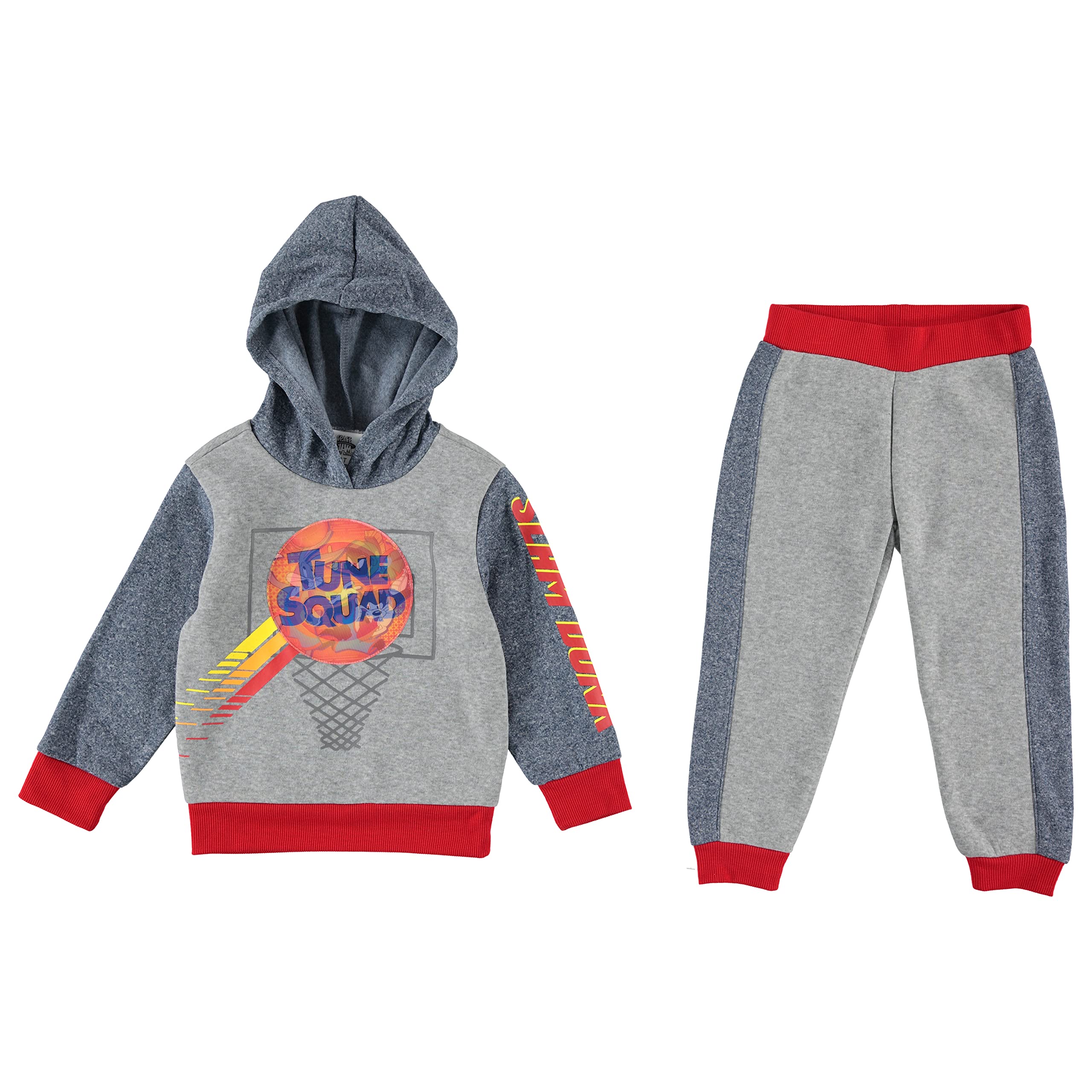 Space Jam Boys Fleece Hoodie & Jogger Set - Tune Squad Hologram for Play & Lounge