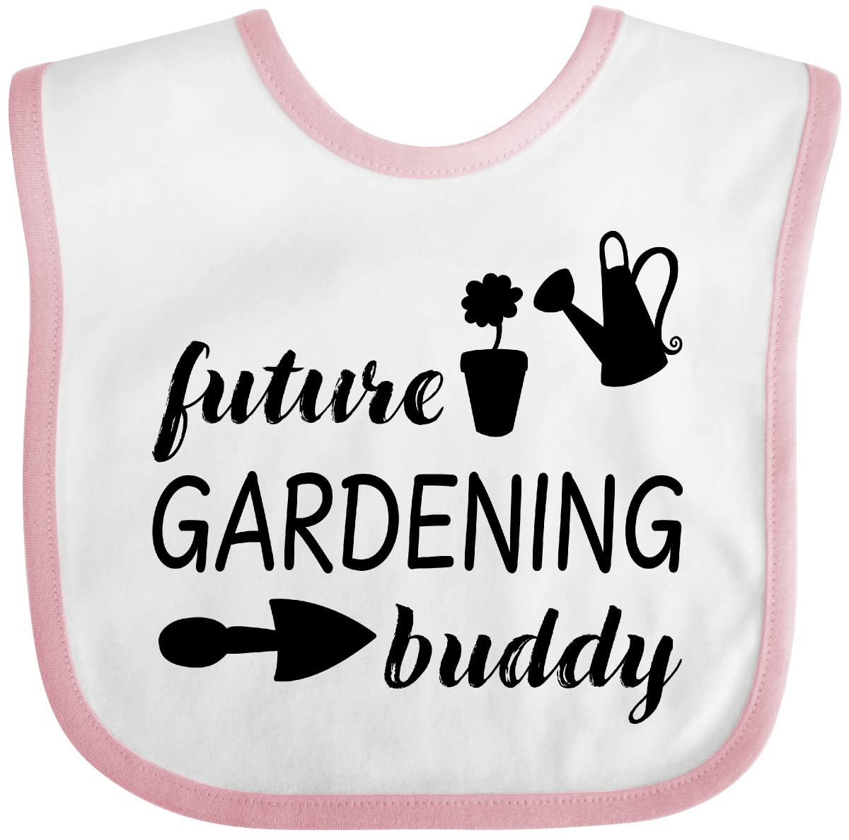 Inktastic Future Gardening Buddy Baby Bib - Adorable Organic Cotton Bib for Babies & Toddlers - Perfect for Feeding, Mealtime, Messy Play & Gardening Activities