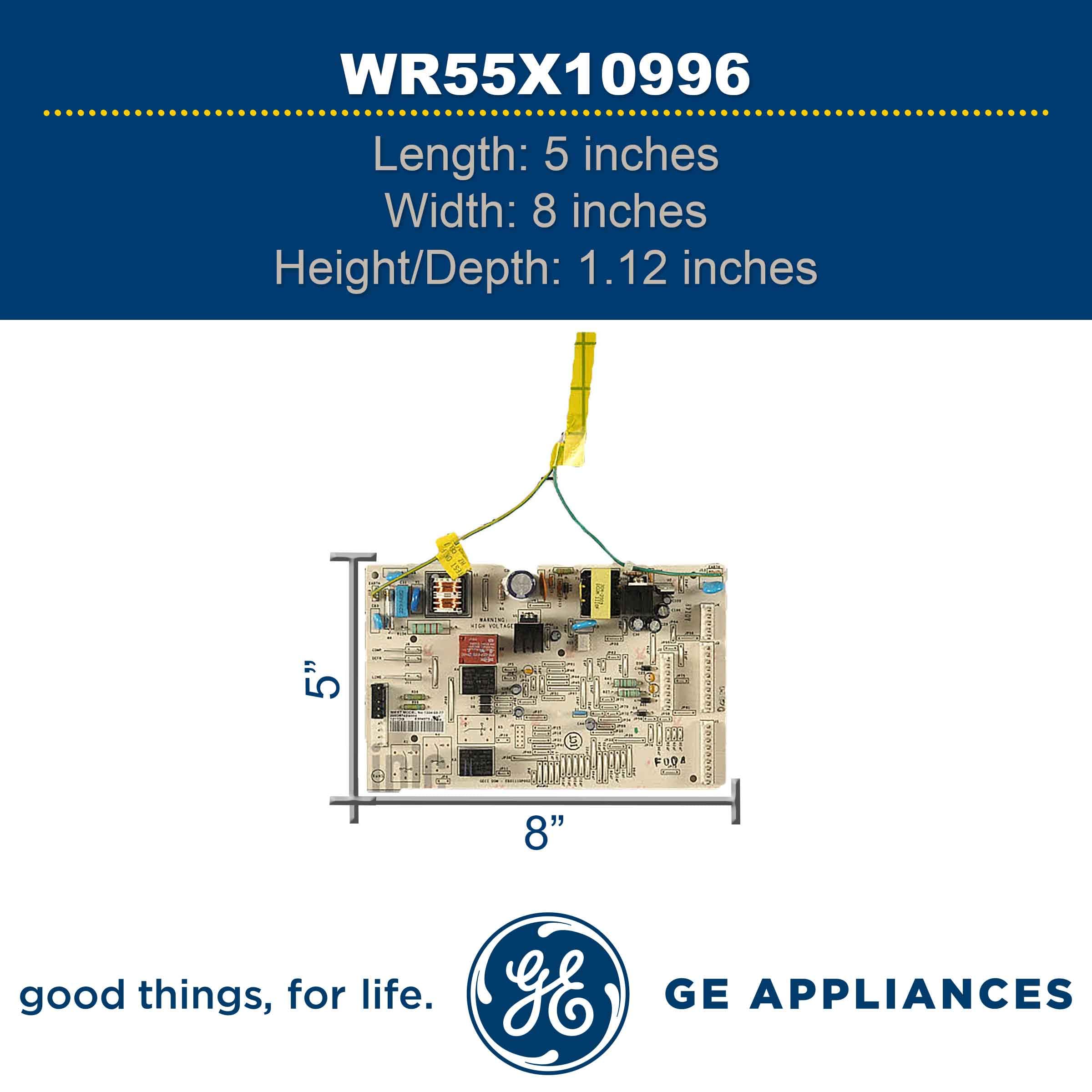 GE WR55X10996 Refrigerator Control Board Replacement Part - Compatible with GE, Hotpoint & Kenmore Refrigerators - Fixes Cooling Issues & Temperature Problems (For Home Kitchen Appliances Repair)