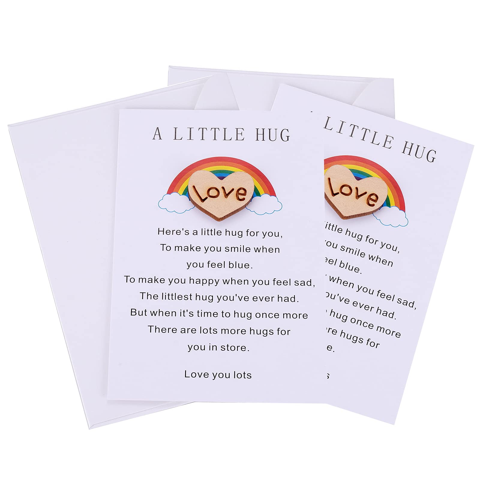 Mixjoy Tiny Pocket Hug Token with Poem Card - Thoughtful Isolation, Miss You, & Quarantine Gift for Family & Friends | Perfect for Long-Distance Relationships, Hospital Visits & Comforting Loved Ones