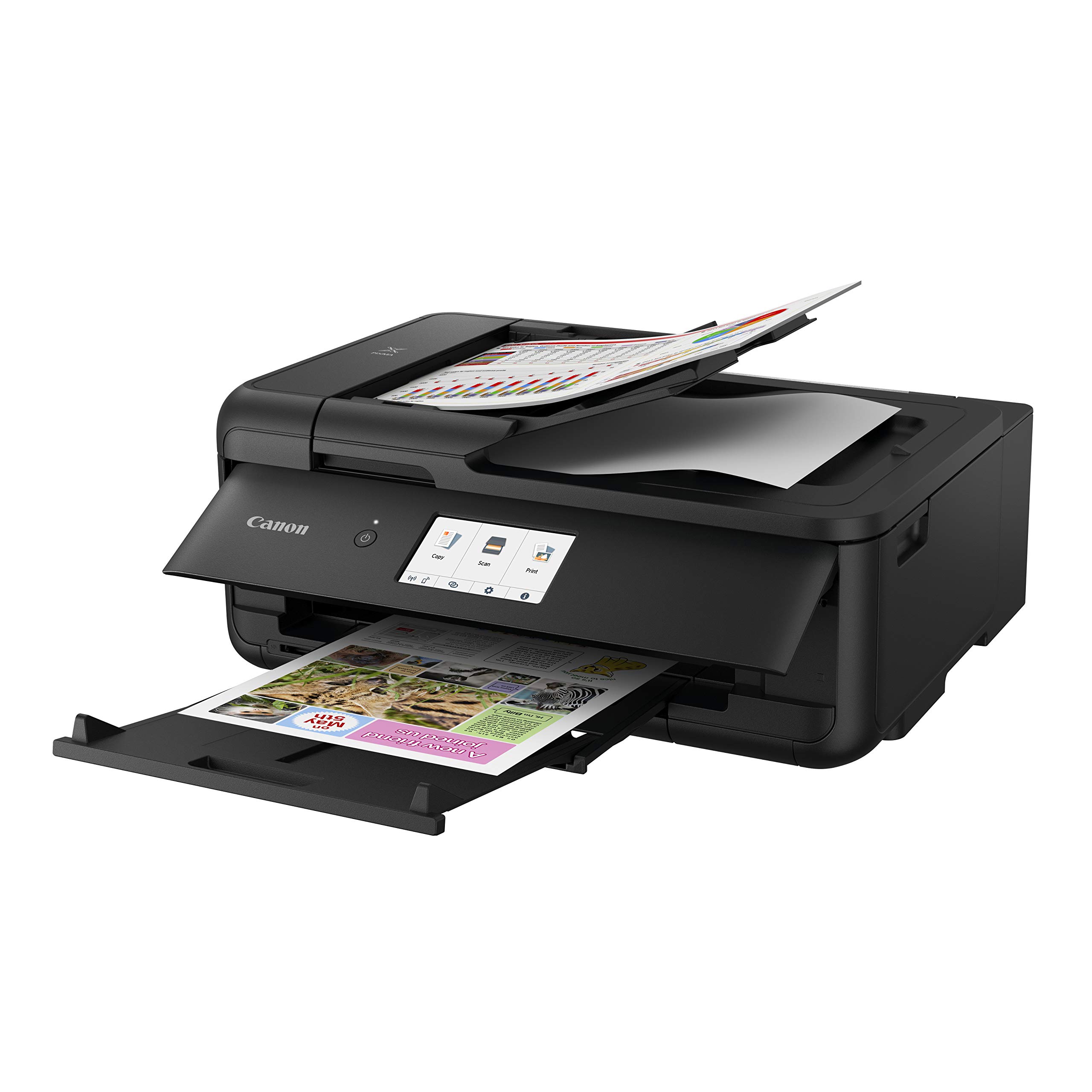 Canon TS9550 Wireless All-in-One Inkjet Printer with Scanner, Copier & Fax - Black | Ideal for Home Office, Small Business & Remote Work Printing Needs